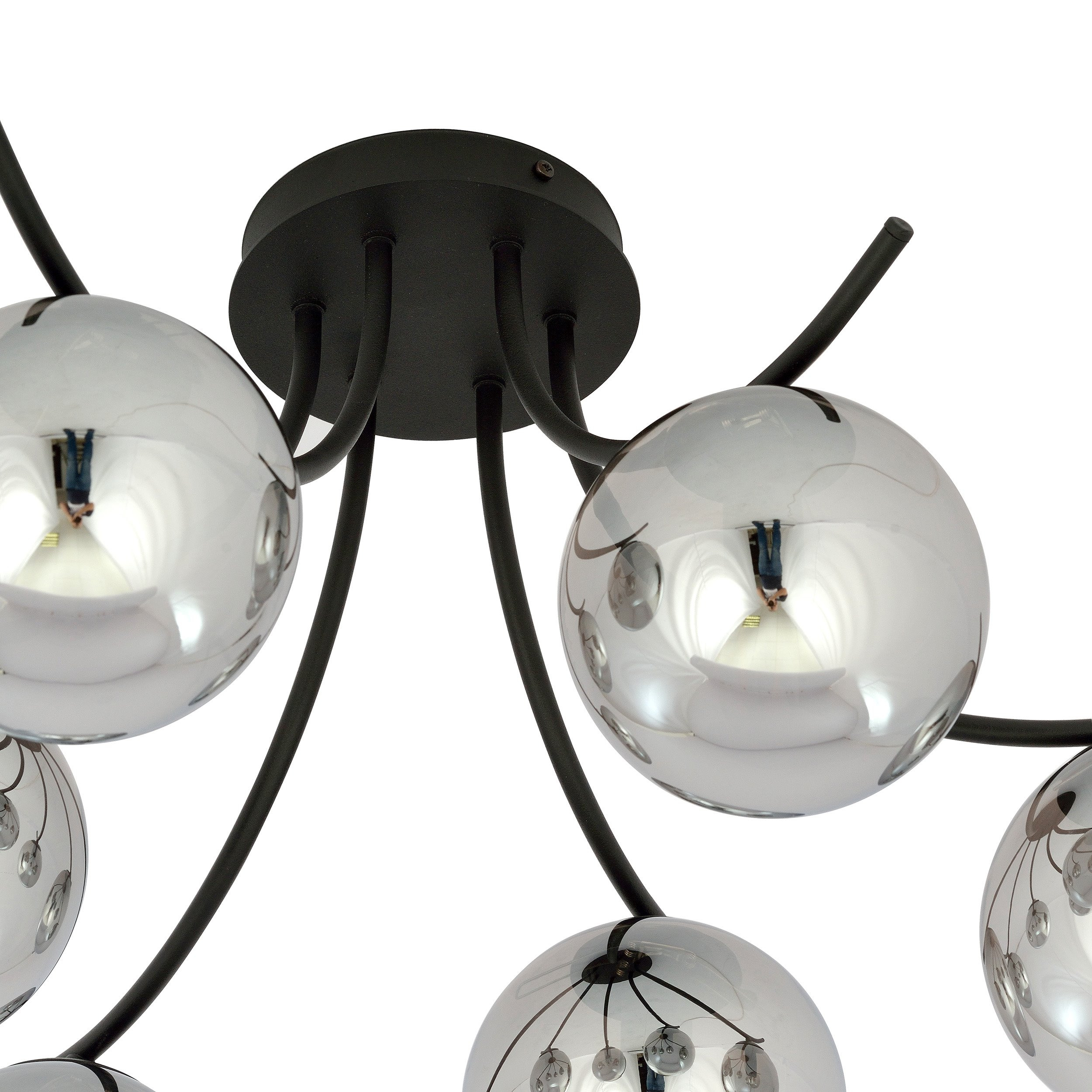 Plafonnier Boston base en métal avec abat-jour en verre au design contemporain par Emibig Plafonnier Boston base en métal avec abat-jour en verre au design contemporain par Emibig