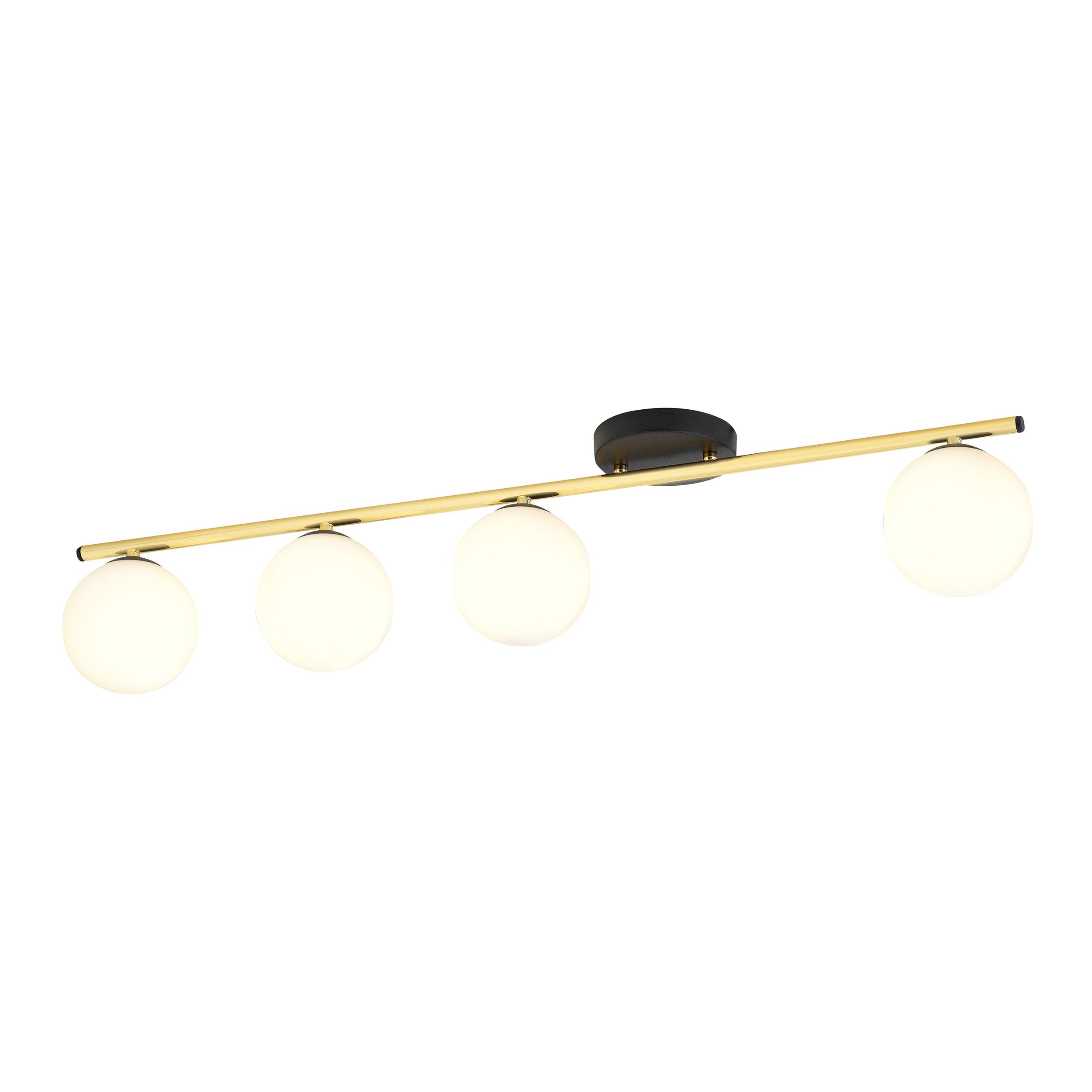 Plafonnier Monza base en métal avec barre linéaire doré au design contemporain par Emibig Plafonnier Monza base en métal avec barre linéaire doré au design contemporain par Emibig