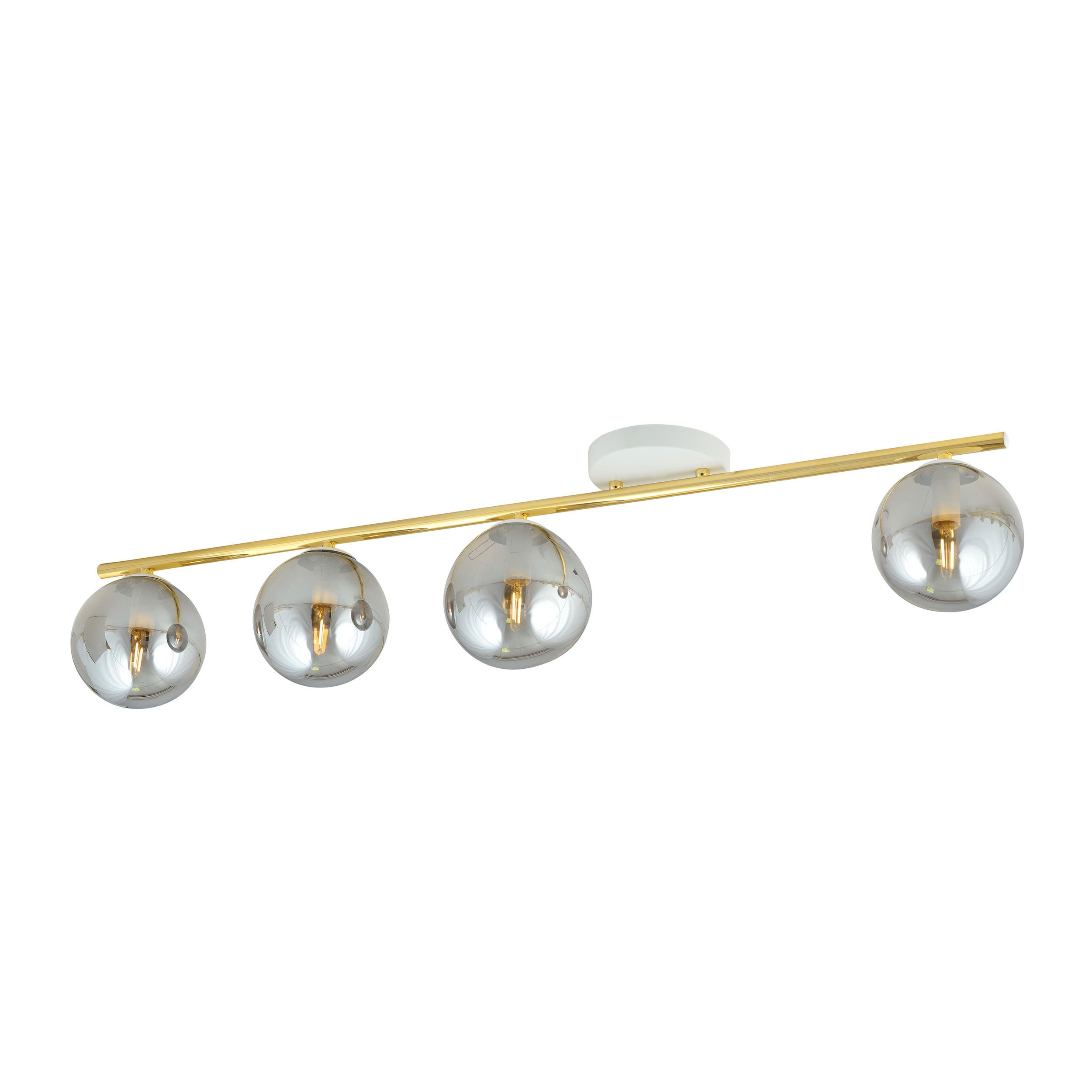 Plafonnier Monza base en métal avec barre linéaire doré au design contemporain par Emibig Plafonnier Monza base en métal avec barre linéaire doré au design contemporain par Emibig