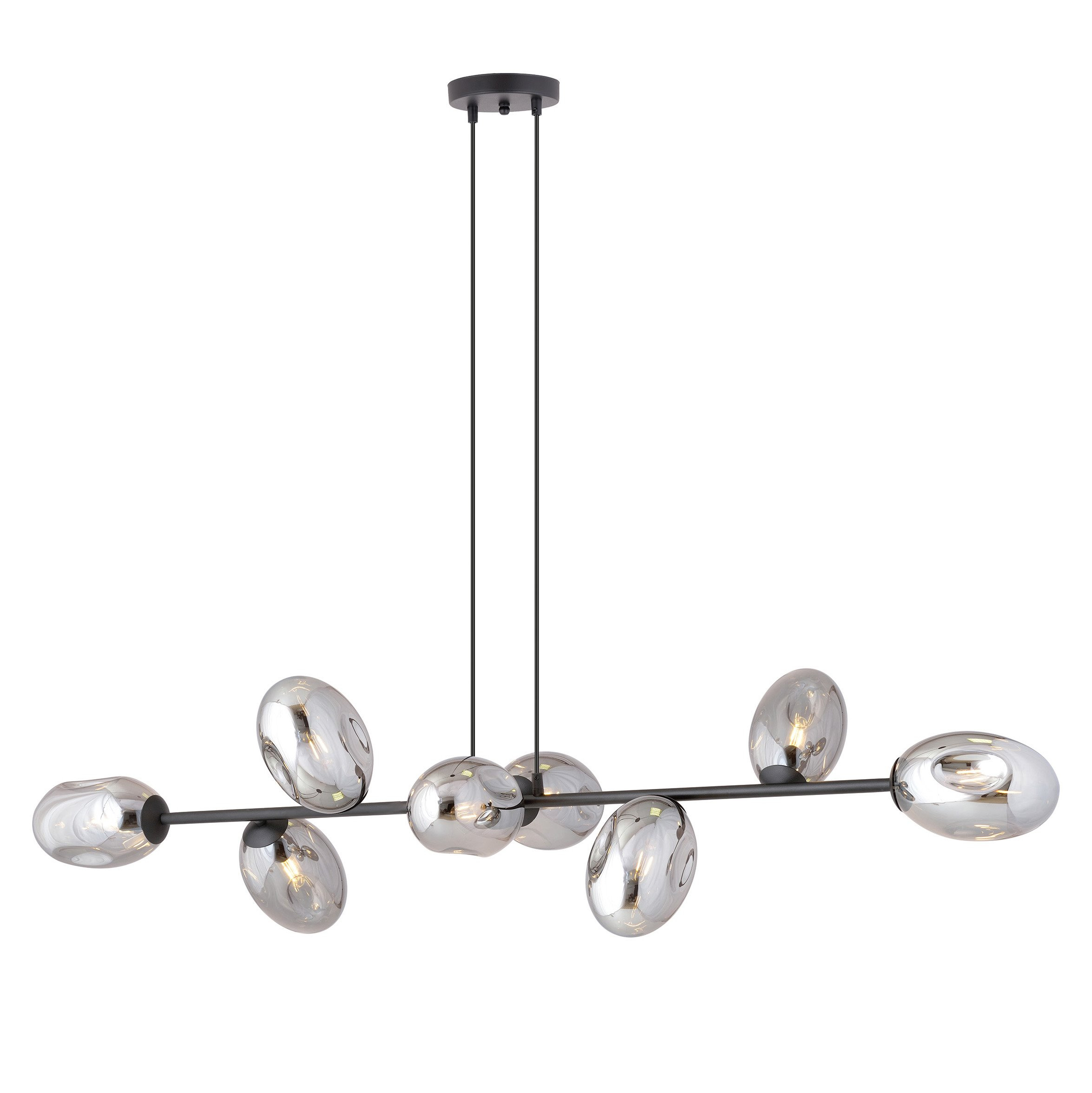 Suspension Pandora base en métal avec abat-jour ovale en verre au design contemporain par Emibig Suspension Pandora base en métal avec abat-jour ovale en verre au design contemporain par Emibig