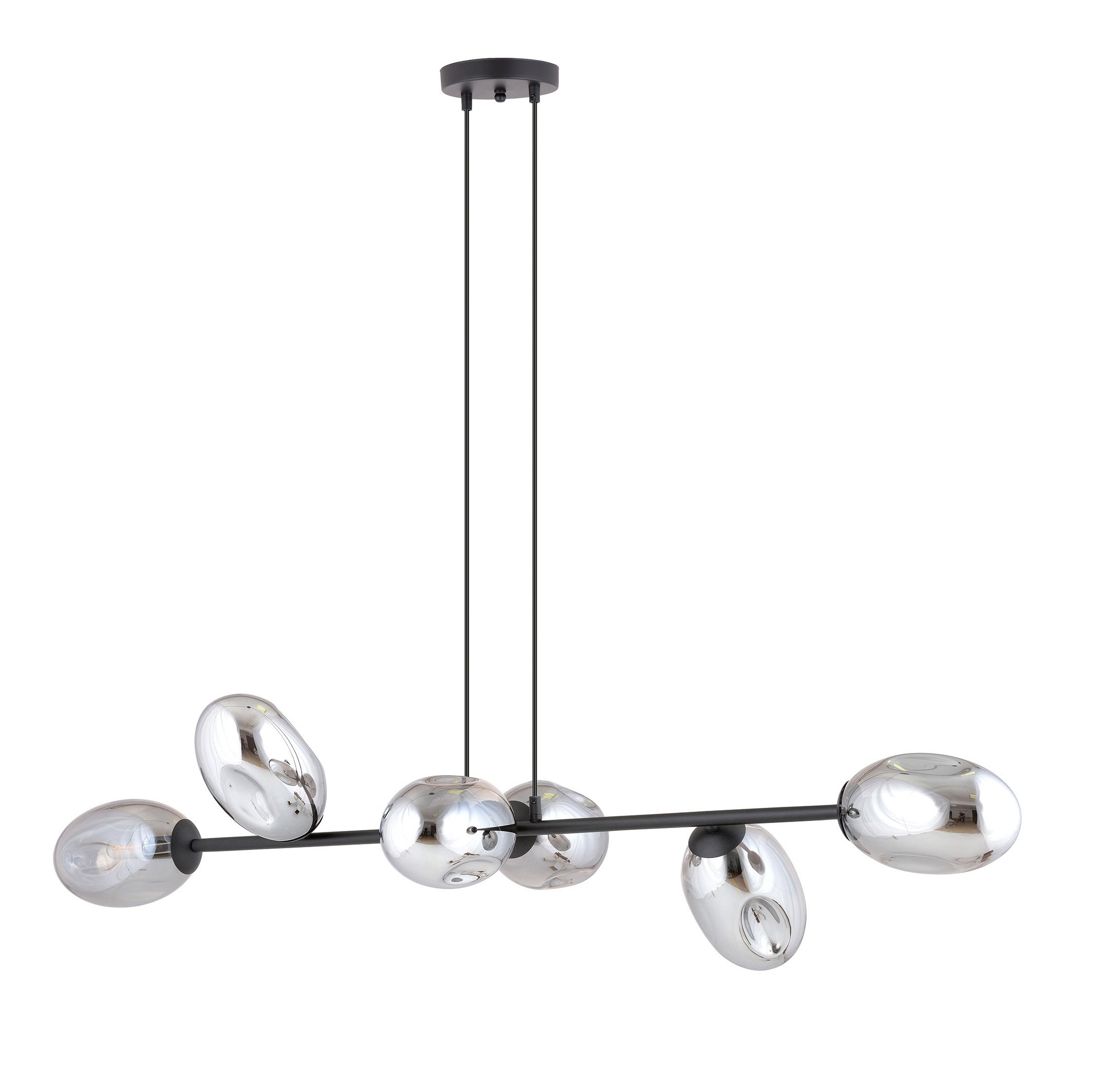 Suspension Pandora base en métal avec abat-jour ovale en verre au design contemporain par Emibig Suspension Pandora base en métal avec abat-jour ovale en verre au design contemporain par Emibig