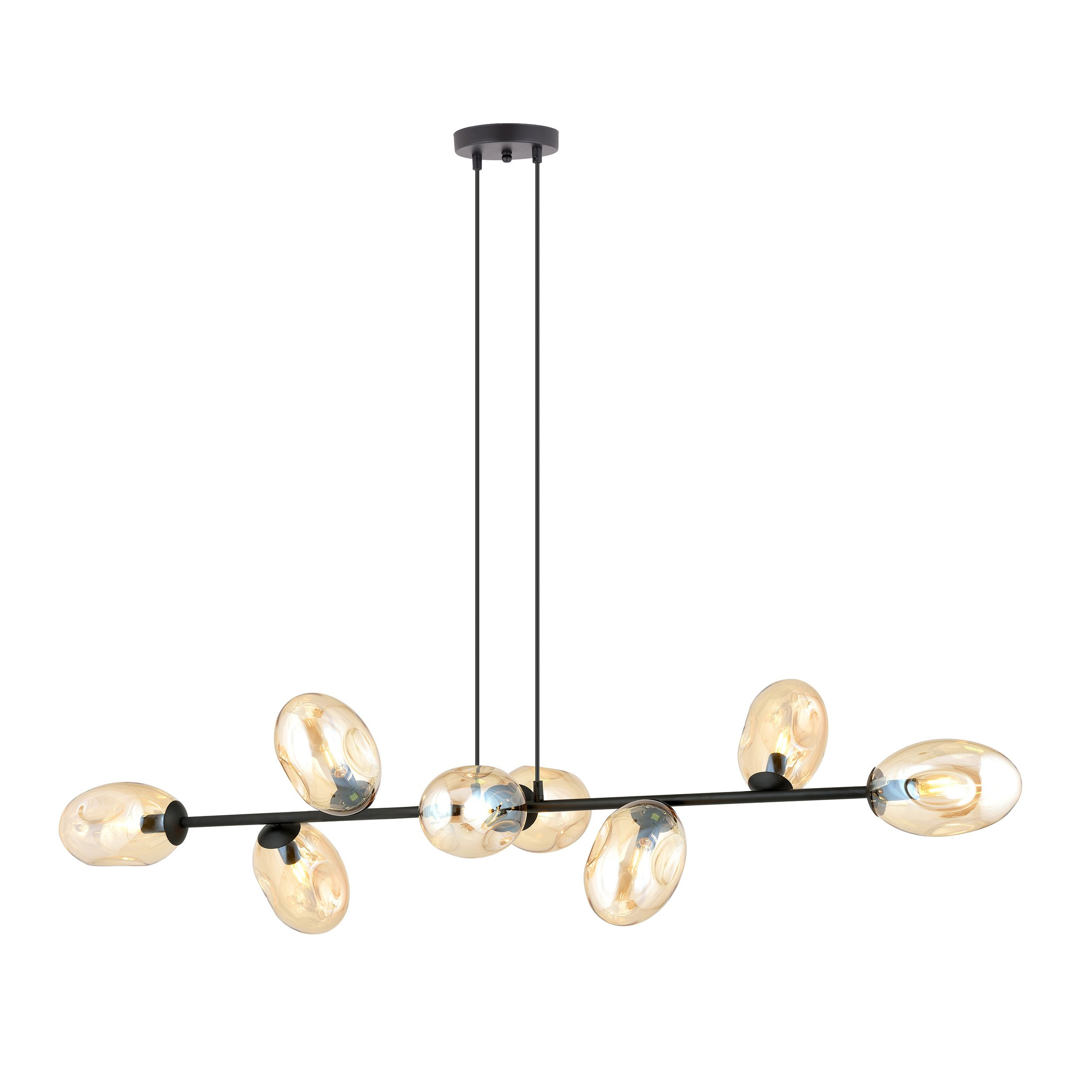 Suspension Pandora base en métal avec abat-jour ovale en verre au design contemporain par Emibig Suspension Pandora base en métal avec abat-jour ovale en verre au design contemporain par Emibig