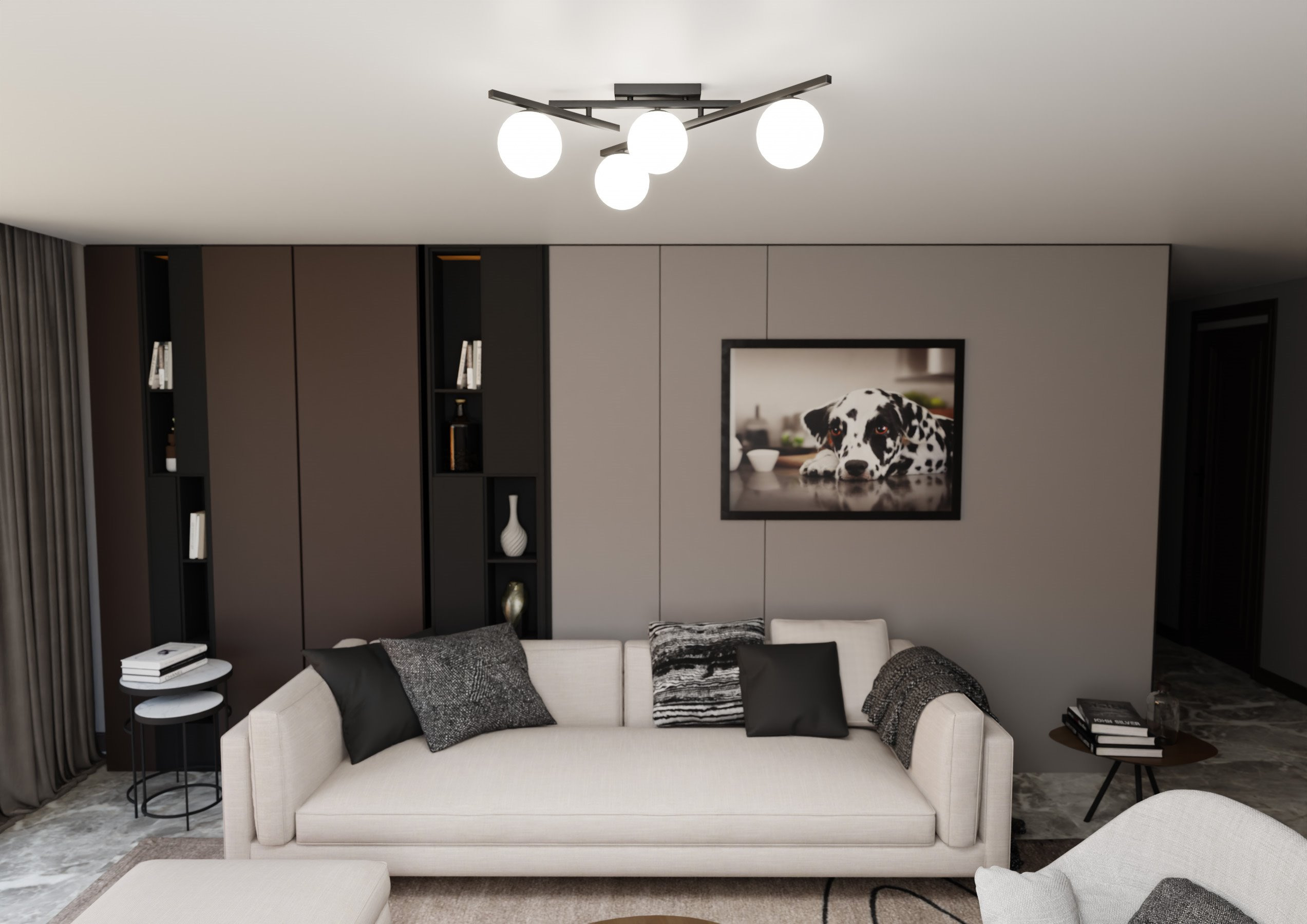 Plafonnier Smart base en métal et abat-jour en verre au design contemporain par Emibig Plafonnier Smart base en métal et abat-jour en verre au design contemporain par Emibig
