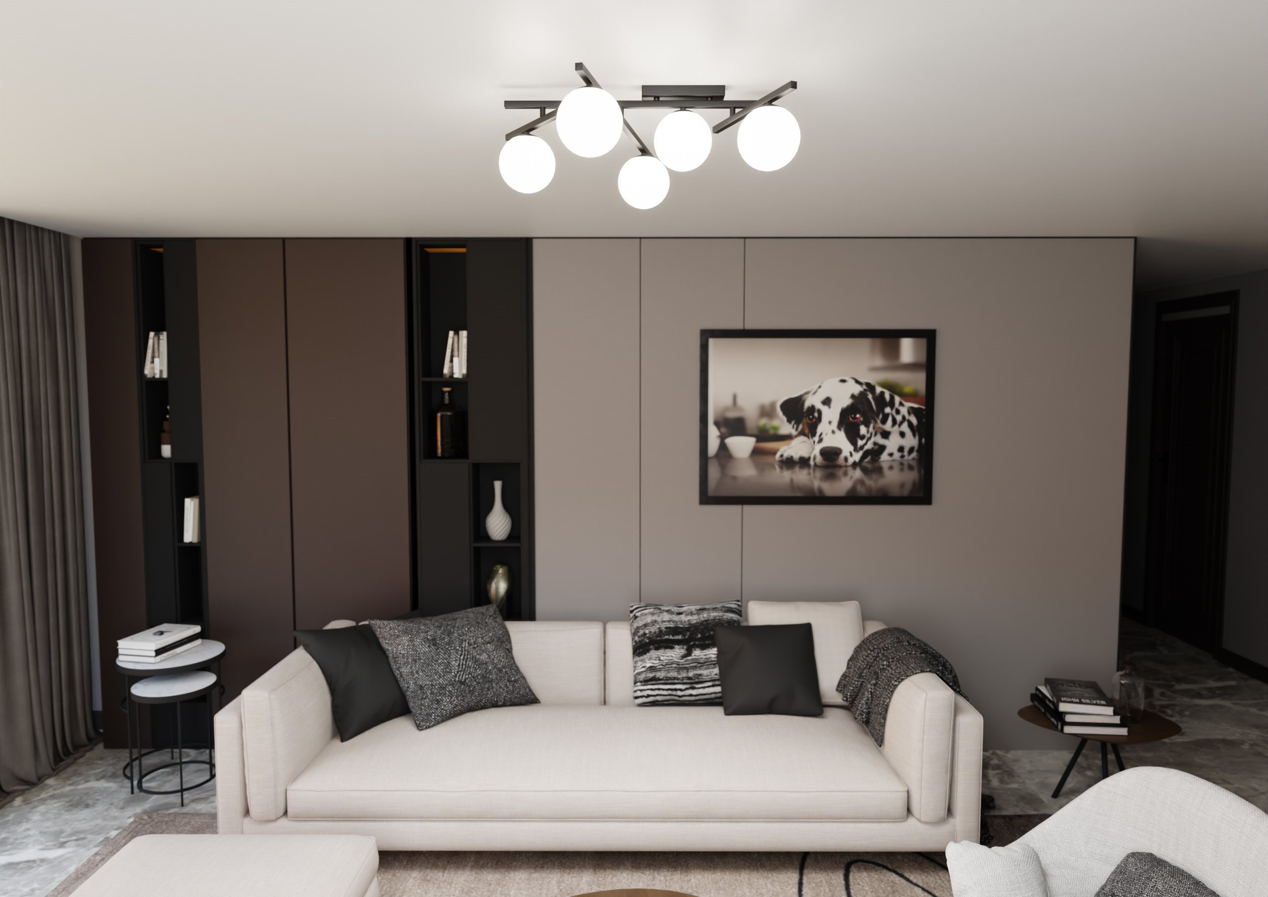 Plafonnier Smart base en métal et abat-jour en verre au design contemporain par Emibig Plafonnier Smart base en métal et abat-jour en verre au design contemporain par Emibig