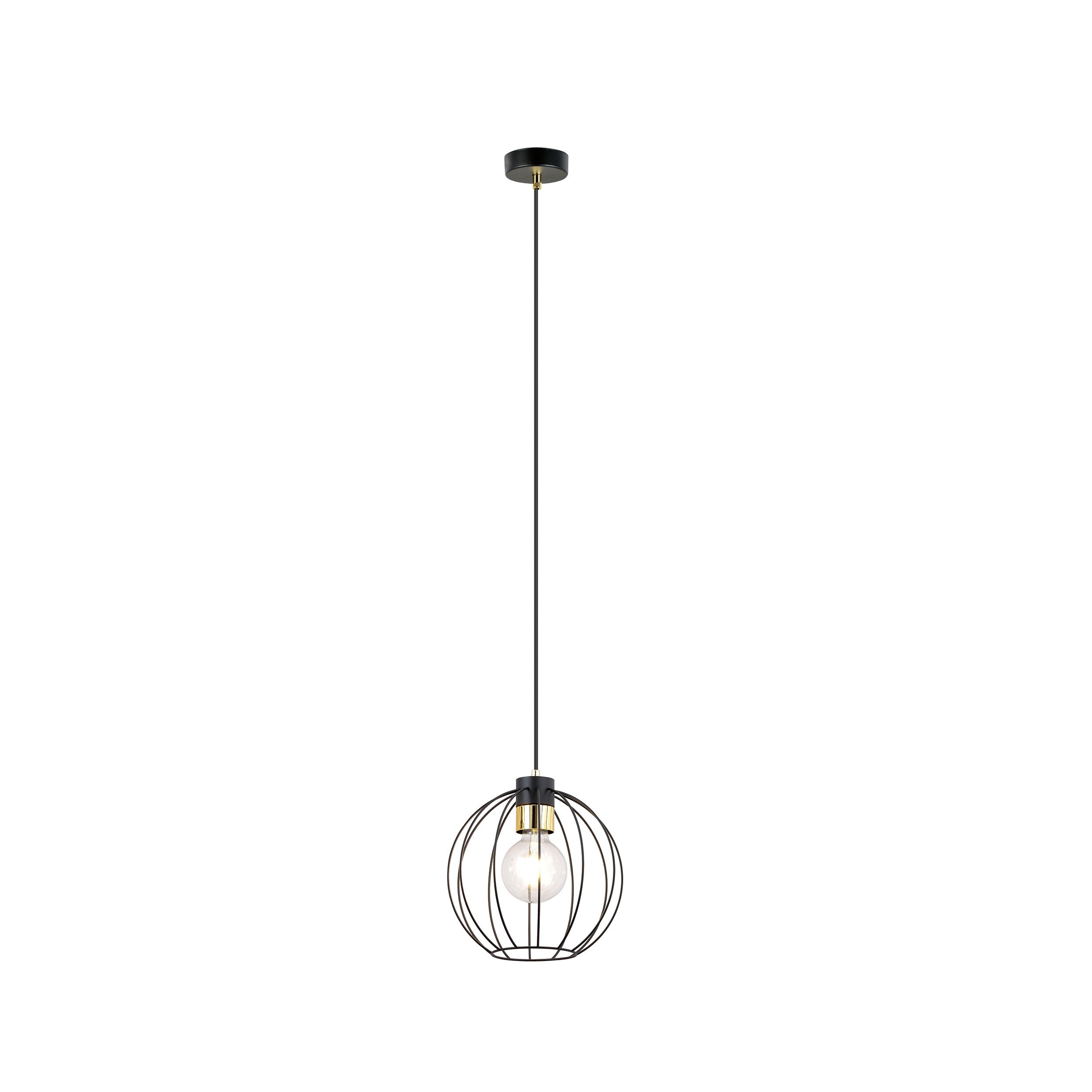 Suspension Gino base en métal et détail doré au design contemporain par Emibig