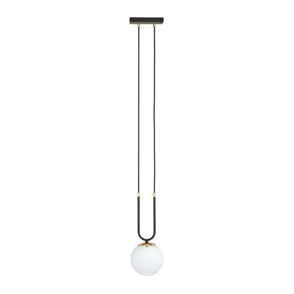 Suspension Glam base en métal ave détail doré au design contemporain par Emibig