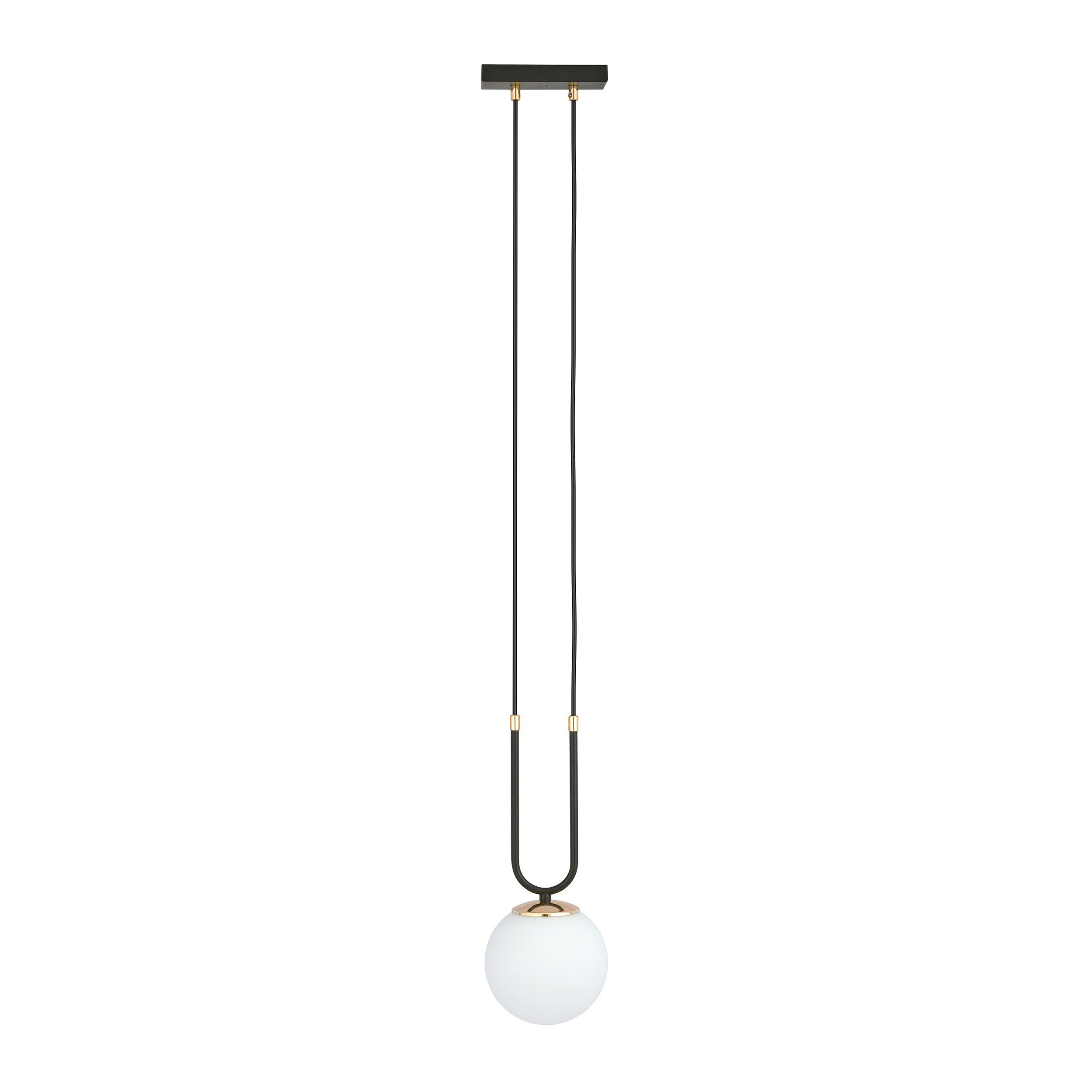 Suspension Glam base en métal ave détail doré au design contemporain par Emibig