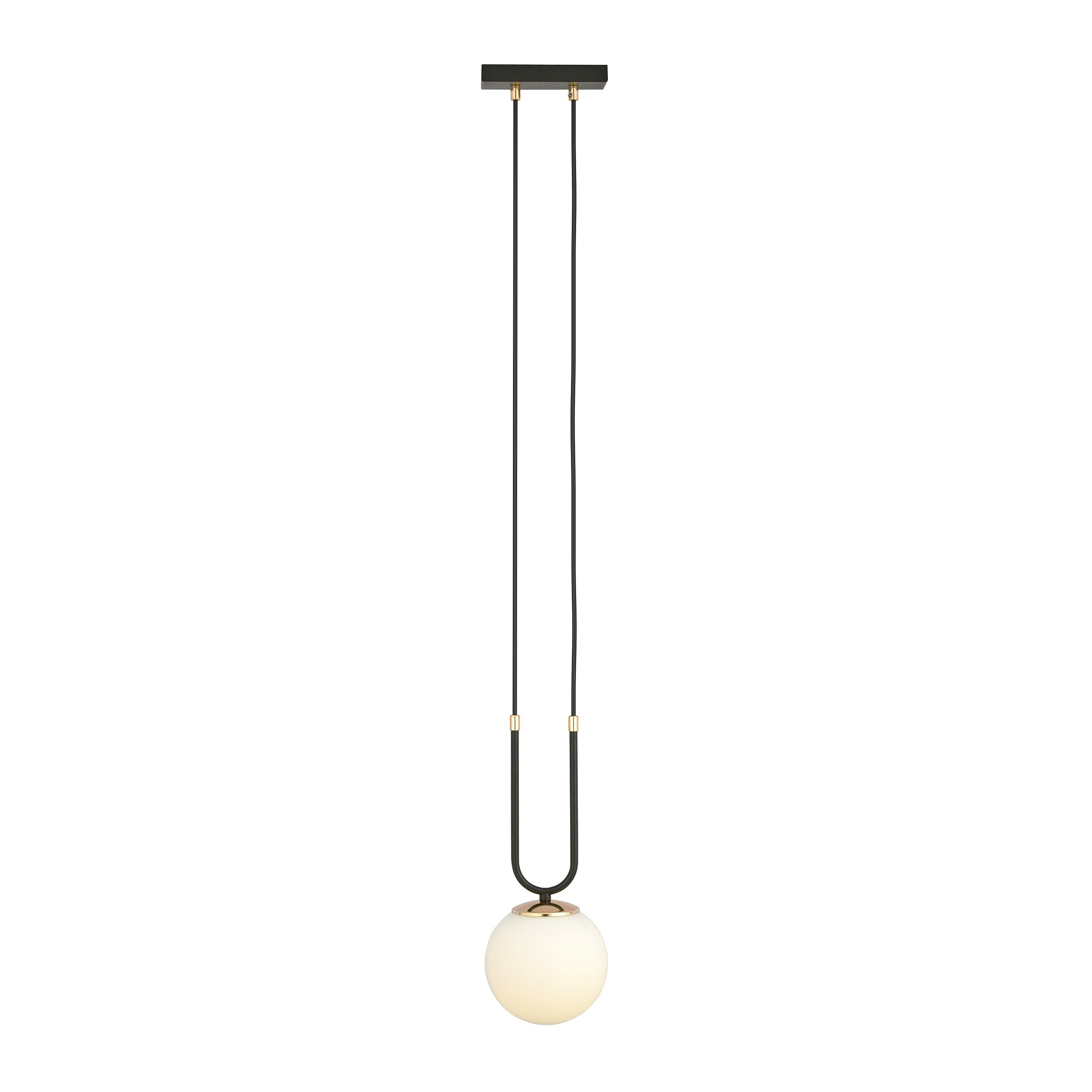 Suspension Glam base en métal ave détail doré au design contemporain par Emibig