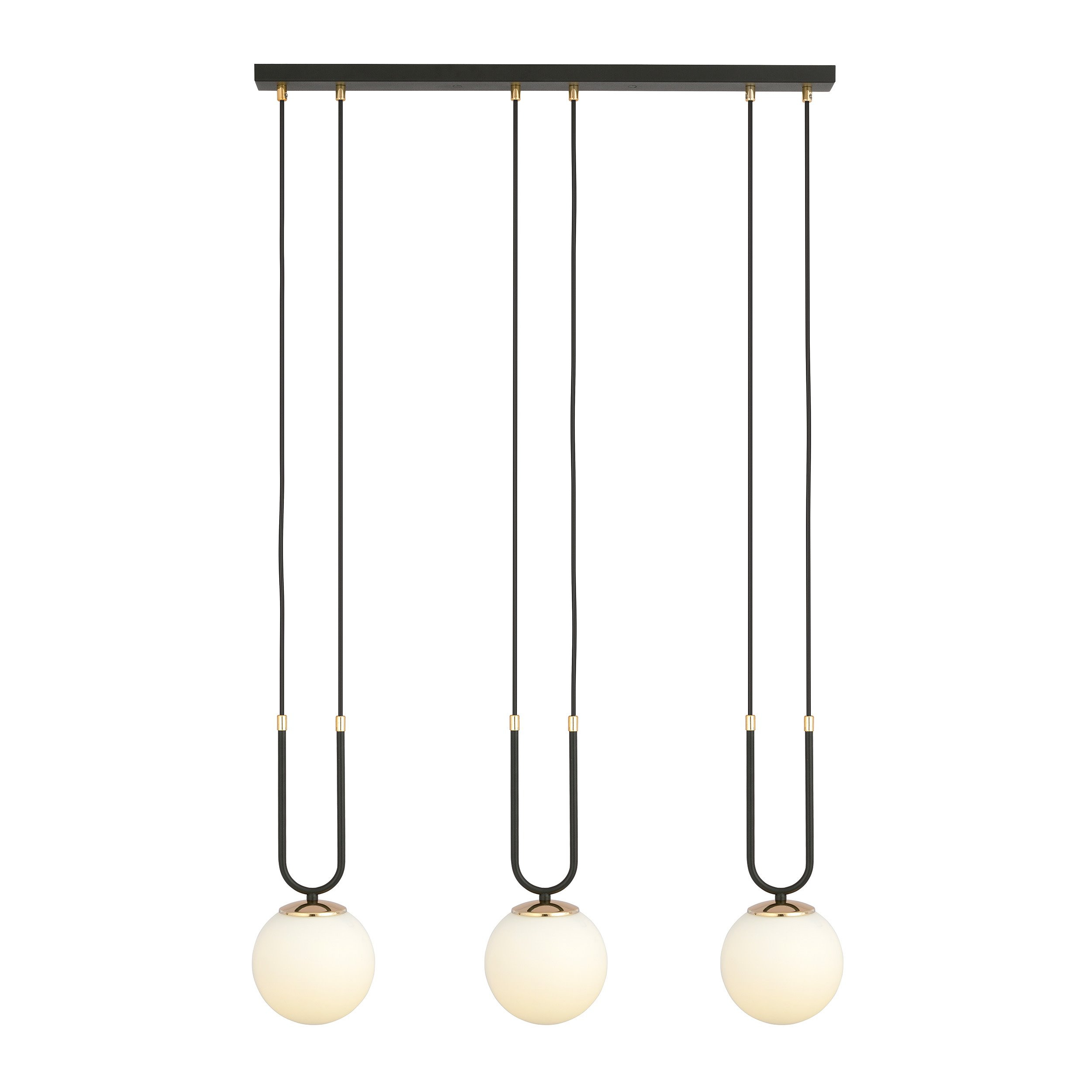 Suspension Glam base en métal ave détail doré au design contemporain par Emibig Suspension Glam base en métal ave détail doré au design contemporain par Emibig