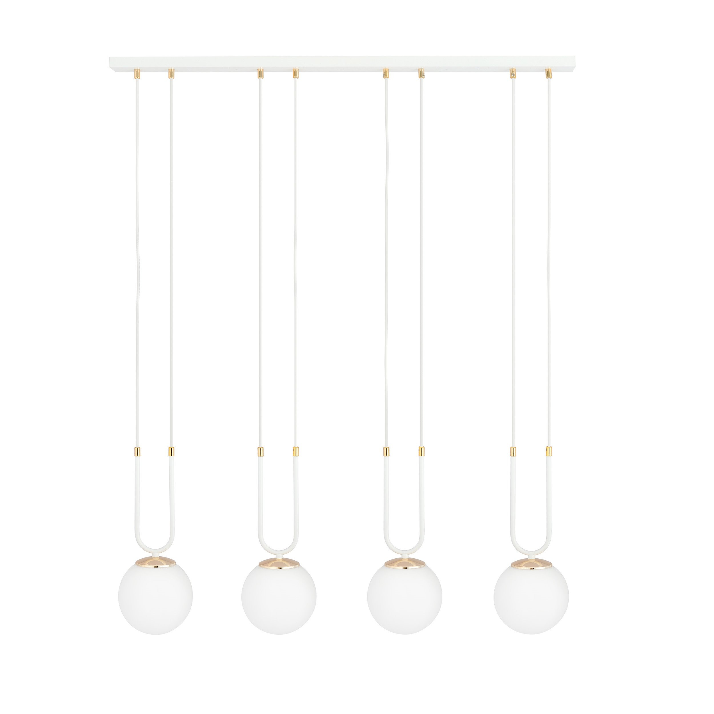 Suspension Glam base en métal ave détail doré au design contemporain par Emibig Suspension Glam base en métal ave détail doré au design contemporain par Emibig
