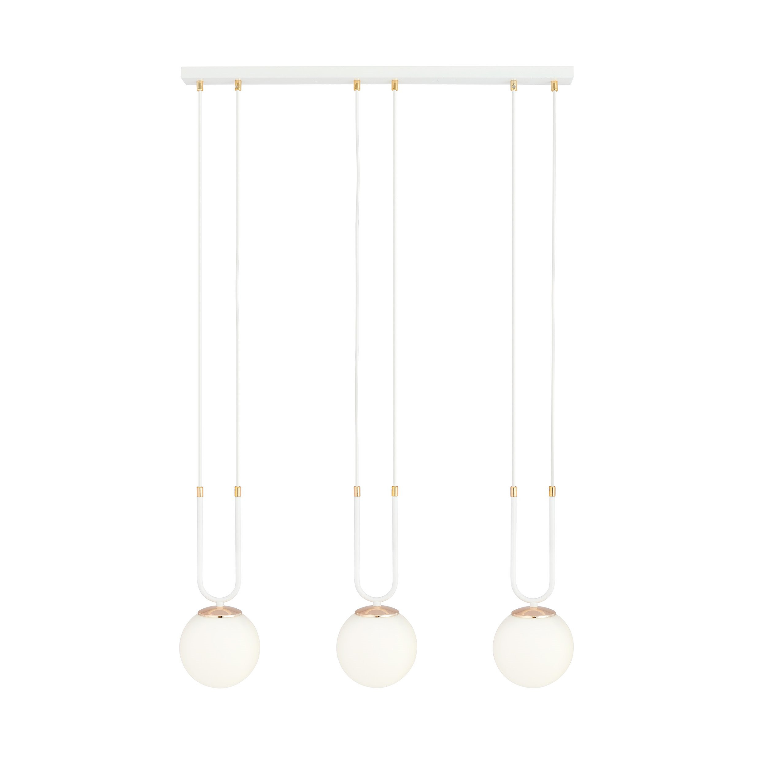 Suspension Glam base en métal ave détail doré au design contemporain par Emibig Suspension Glam base en métal ave détail doré au design contemporain par Emibig