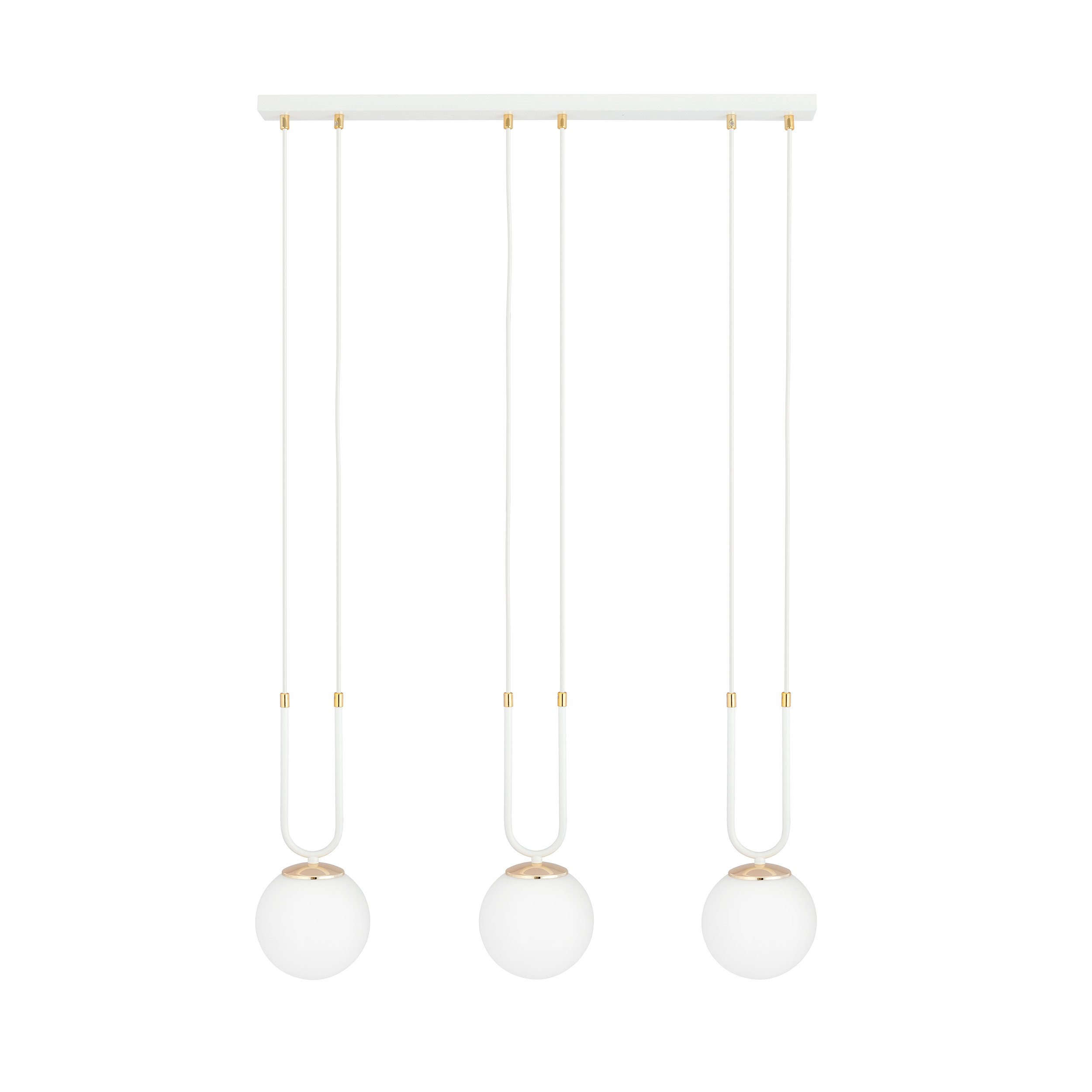Suspension Glam base en métal ave détail doré au design contemporain par Emibig Suspension Glam base en métal ave détail doré au design contemporain par Emibig