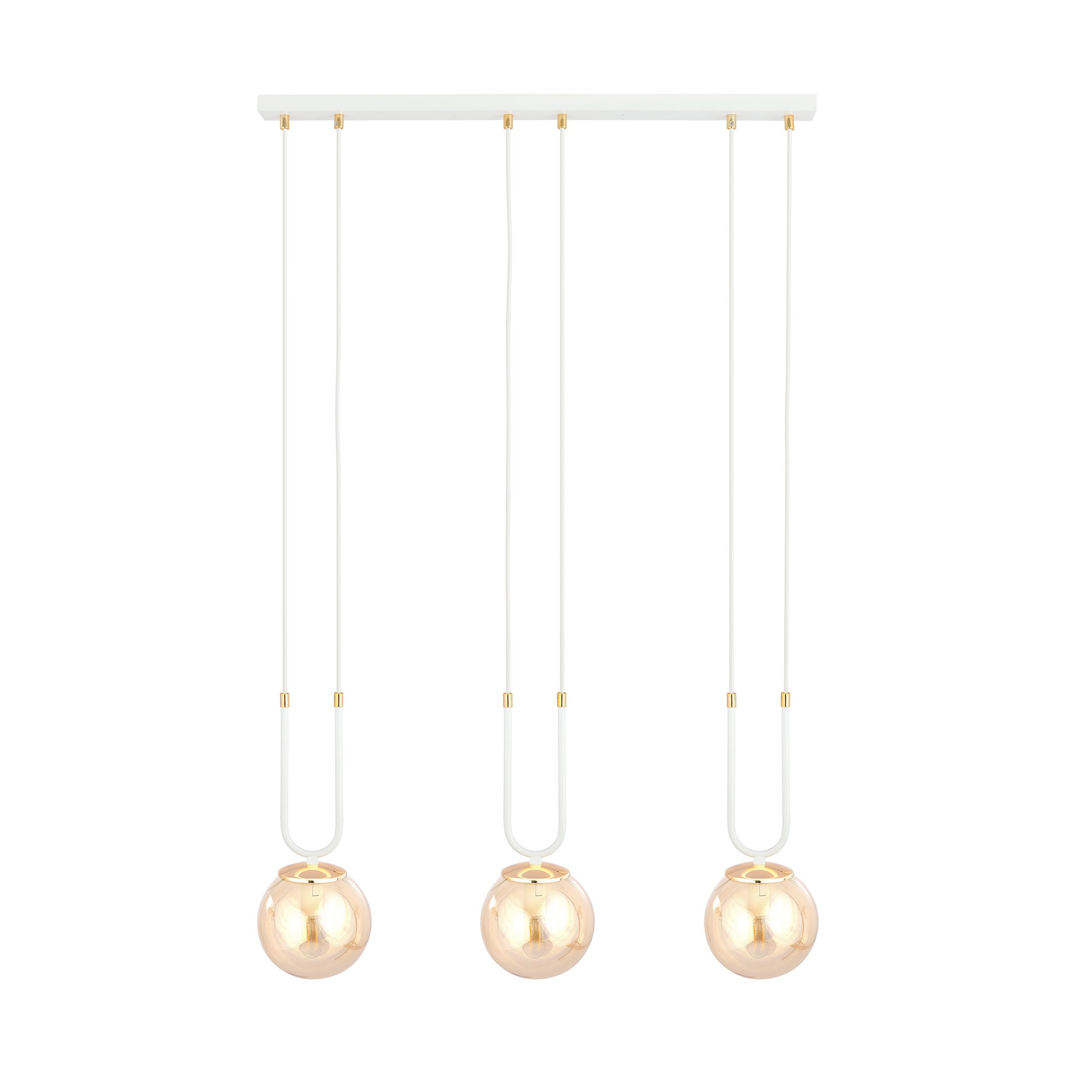 Suspension Glam base en métal ave détail doré au design contemporain par Emibig Suspension Glam base en métal ave détail doré au design contemporain par Emibig