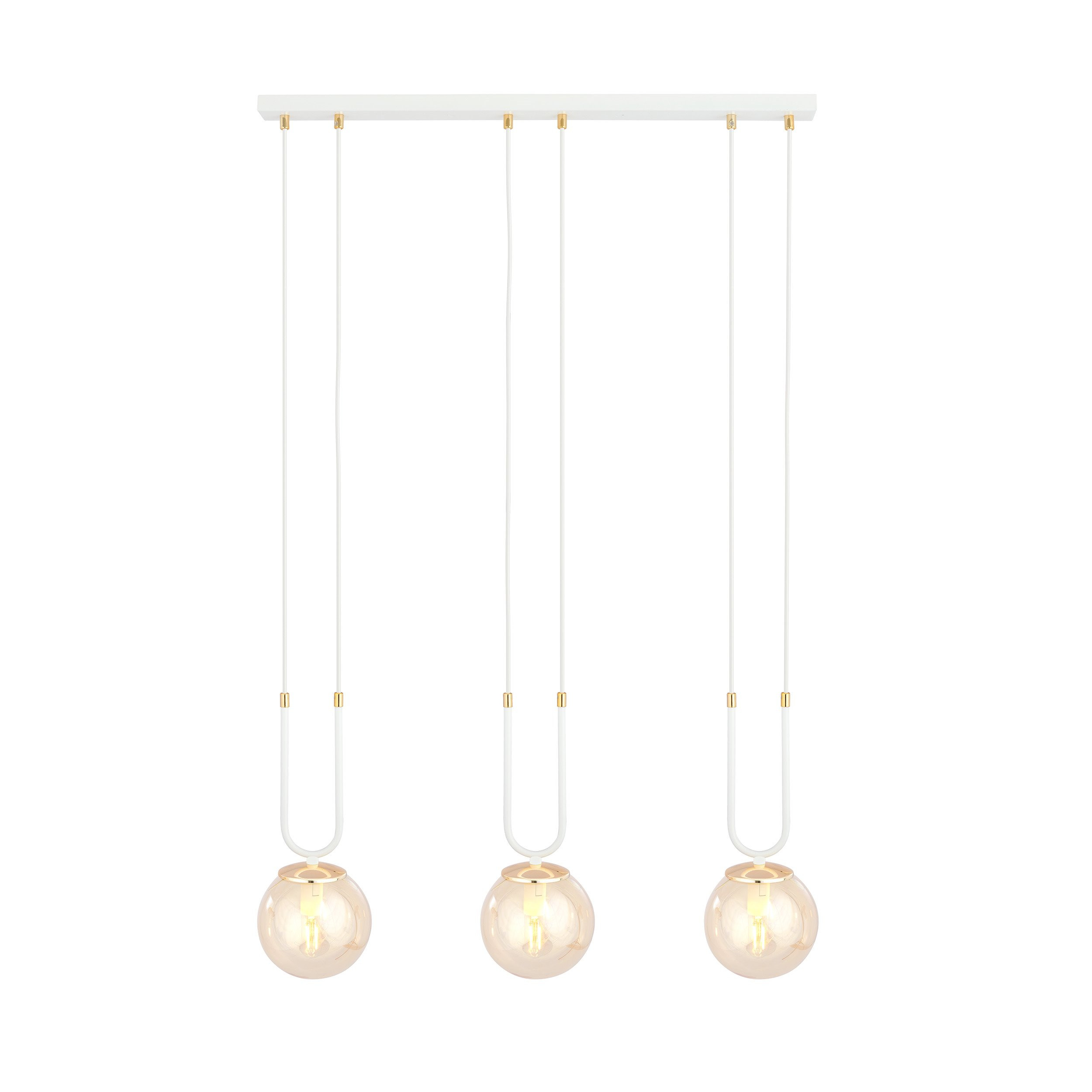 Suspension Glam base en métal ave détail doré au design contemporain par Emibig Suspension Glam base en métal ave détail doré au design contemporain par Emibig