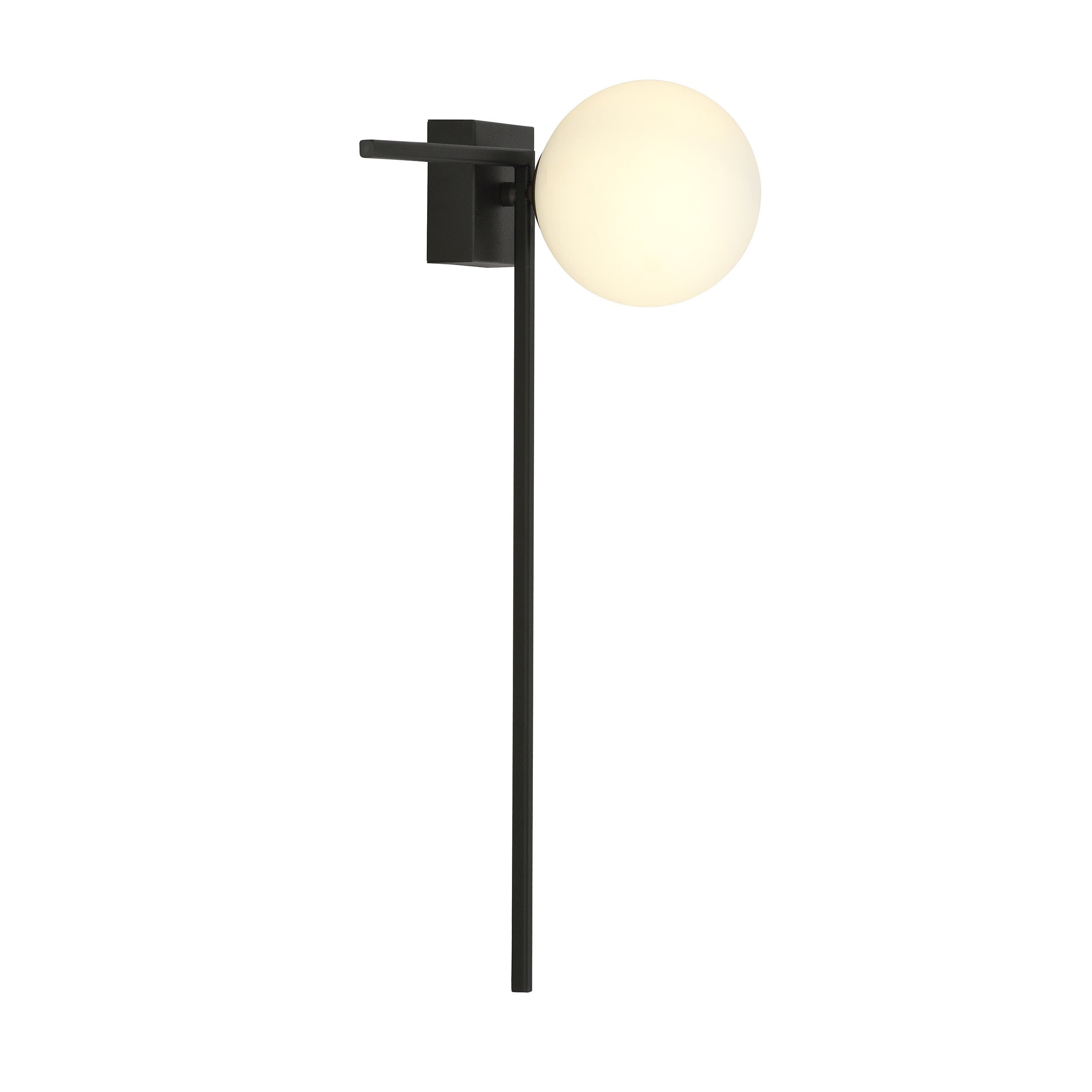 Plafonnier Imago avec base en cadre métallique en angle droit et abat-jour en boule de verre au design contemporain par Emibig Plafonnier Imago avec base en cadre métallique en angle droit et abat-jour en boule de verre au design contemporain par Emibig