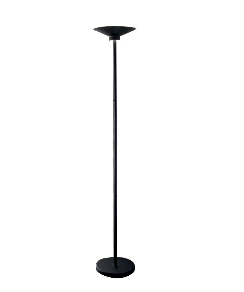 Lampadaire Ypsilon structure en aluminium avec diffuseur haut et bas au design contemporain par Gea Luce