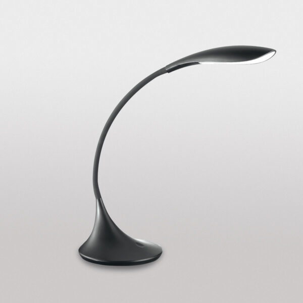 Lampe à poser GLS base en matière synthétique avec bras flexible au design contemporain Gea Luce
