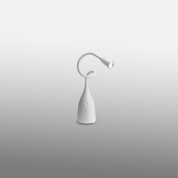 Lampe à poser GLS 02 base en matière synthétique avec bras flexible en silicone au design contemporain Gea Luce