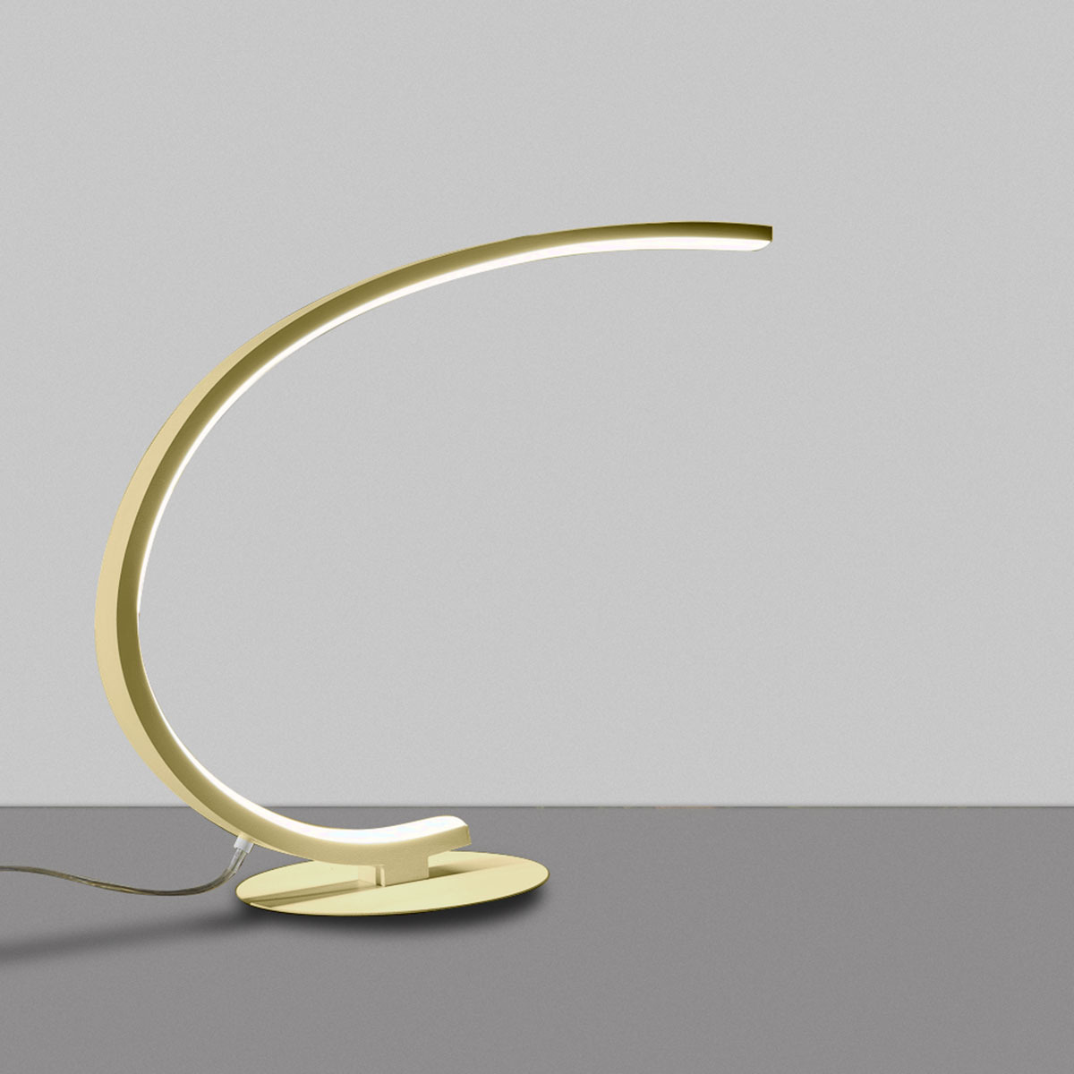 Lampe à poser Iole base en aluminium avec diffuseur en silicone au design contemporain Gea Luce Lampe à poser Iole base en aluminium avec diffuseur en silicone au design contemporain Gea Luce
