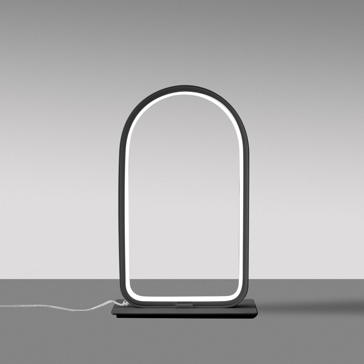 Lampe à poser Nicole cadre en aluminium avec diffuseur en silicone blanc opale au design contemporain Gea Luce Lampe à poser Nicole cadre en aluminium avec diffuseur en silicone blanc opale au design contemporain Gea Luce