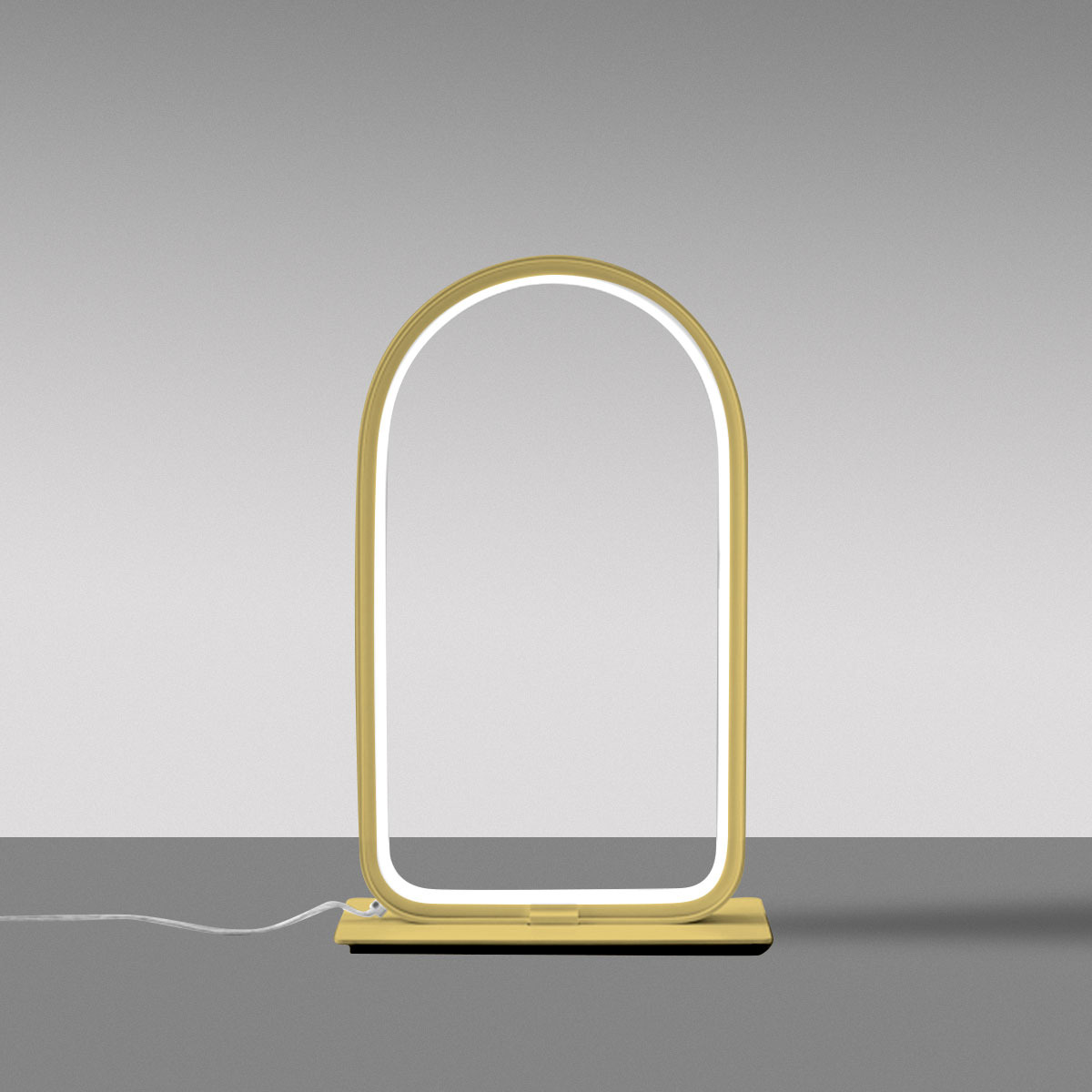Lampe à poser Nicole cadre en aluminium avec diffuseur en silicone blanc opale au design contemporain Gea Luce Lampe à poser Nicole cadre en aluminium avec diffuseur en silicone blanc opale au design contemporain Gea Luce