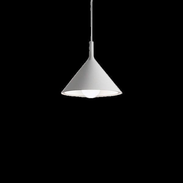Suspension Barbie base en aluminium avec abat-jour en forme de cône au design contemporain par Gea Luce