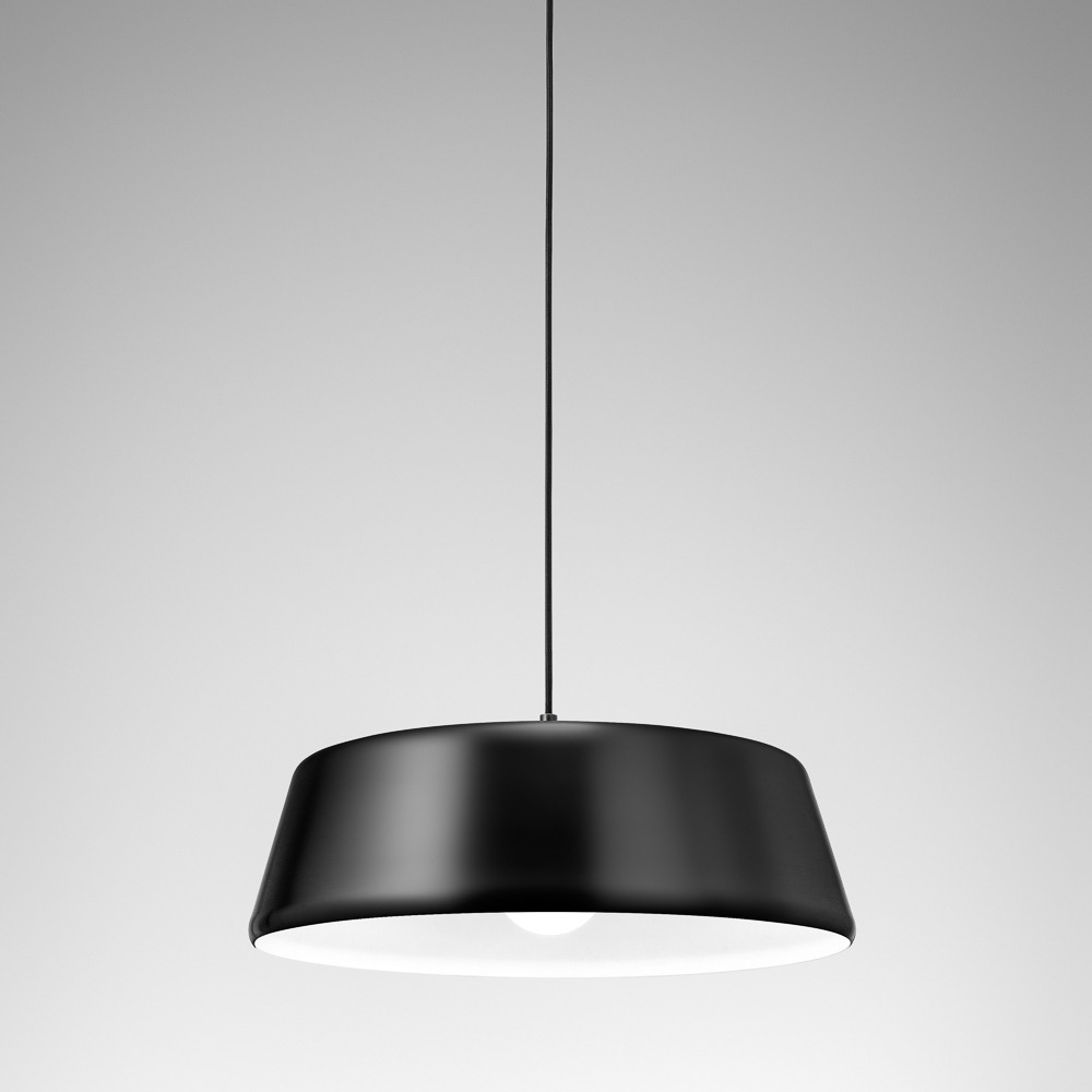 Suspension Blanca cadre en aluminium avec grand abat-jour au design contemporain par Gea Luce Suspension Blanca cadre en aluminium avec grand abat-jour au design contemporain par Gea Luce