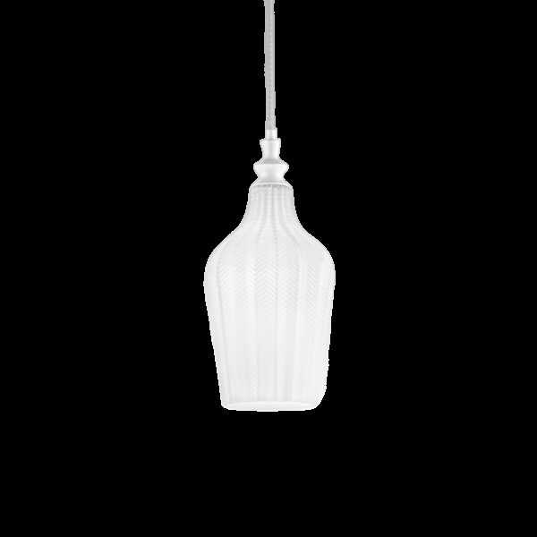Suspension Cleofe avec cadre en métal avec diffuseur en verre au design contemporain par Gea Luce