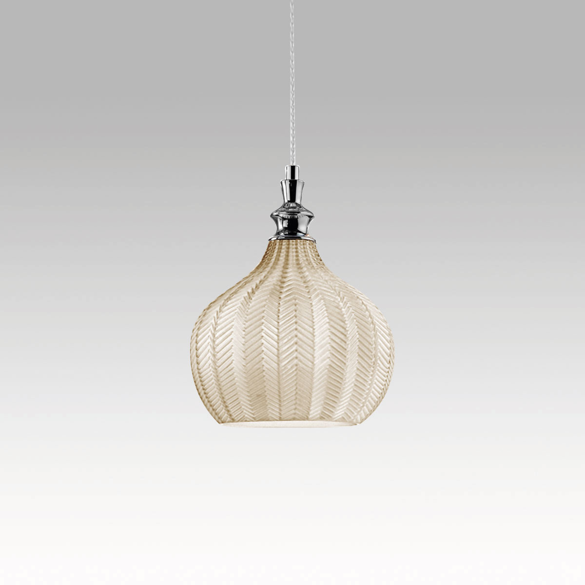 Suspension Cleofe avec cadre en métal avec diffuseur en verre au design contemporain par Gea Luce Suspension Cleofe avec cadre en métal avec diffuseur en verre au design contemporain par Gea Luce