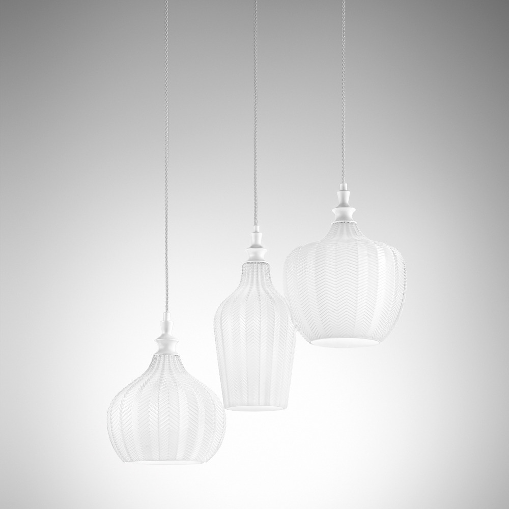 Suspension Cleofe Cluster avec cadre en métal avec diffuseur en verre au design contemporain par Gea Luce
