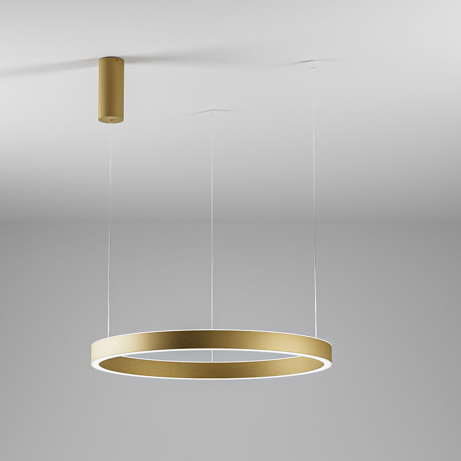 Suspension Chryseide base en aluminium avec diffuseur en silicone blanc opale au design contemporain par Gea Luce Suspension Chryseide base en aluminium avec diffuseur en silicone blanc opale au design contemporain par Gea Luce