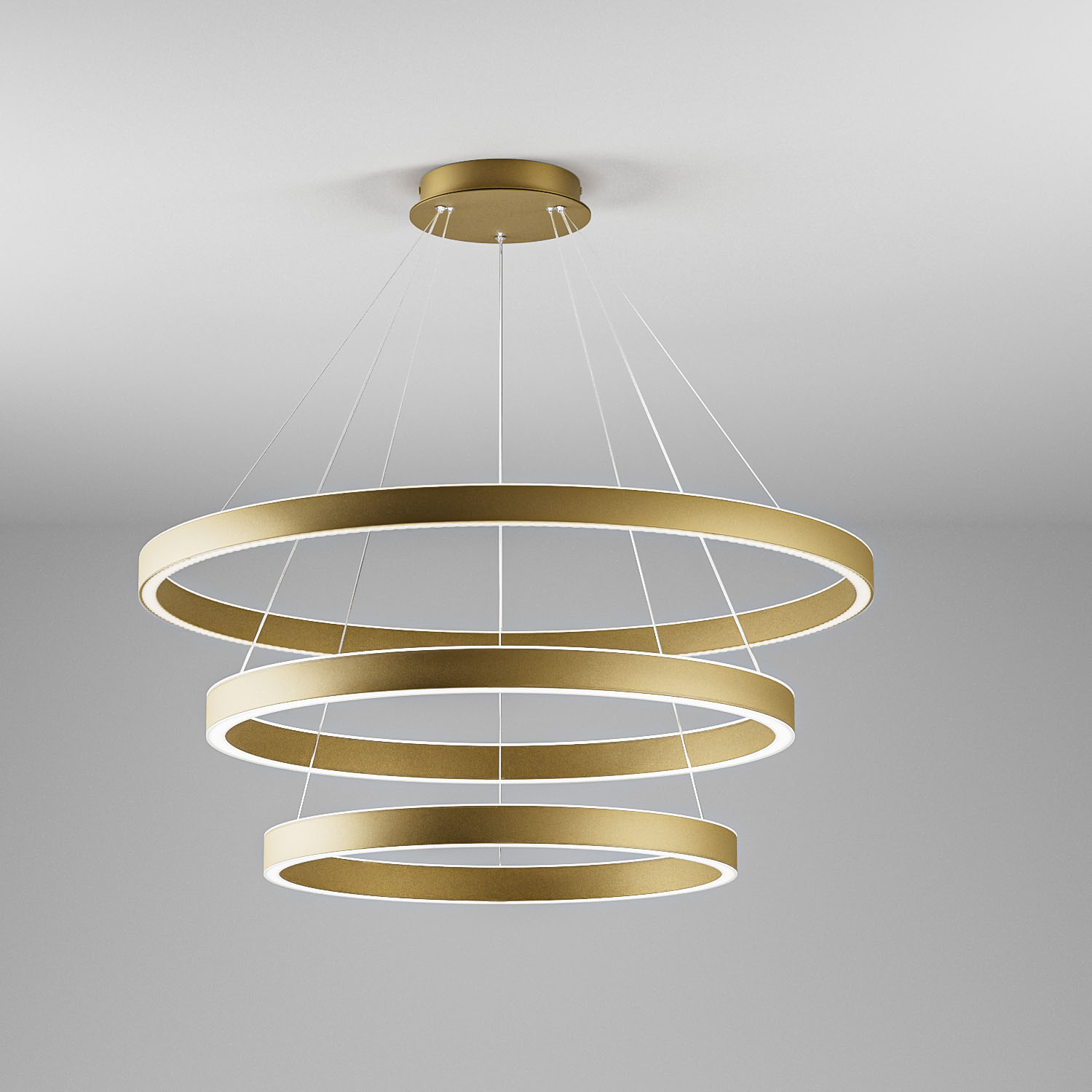 Suspension Chryseide cadre en aluminium avec diffuseur en forme d'anneau en silicone au design contemporain par Gea Luce Suspension Chryseide cadre en aluminium avec diffuseur en forme d'anneau en silicone au design contemporain par Gea Luce