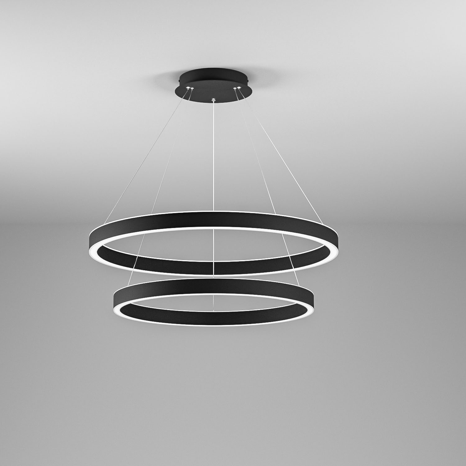 Suspension Chryseide cadre en aluminium avec diffuseur en forme d'anneau en silicone au design contemporain par Gea Luce Suspension Chryseide cadre en aluminium avec diffuseur en forme d'anneau en silicone au design contemporain par Gea Luce