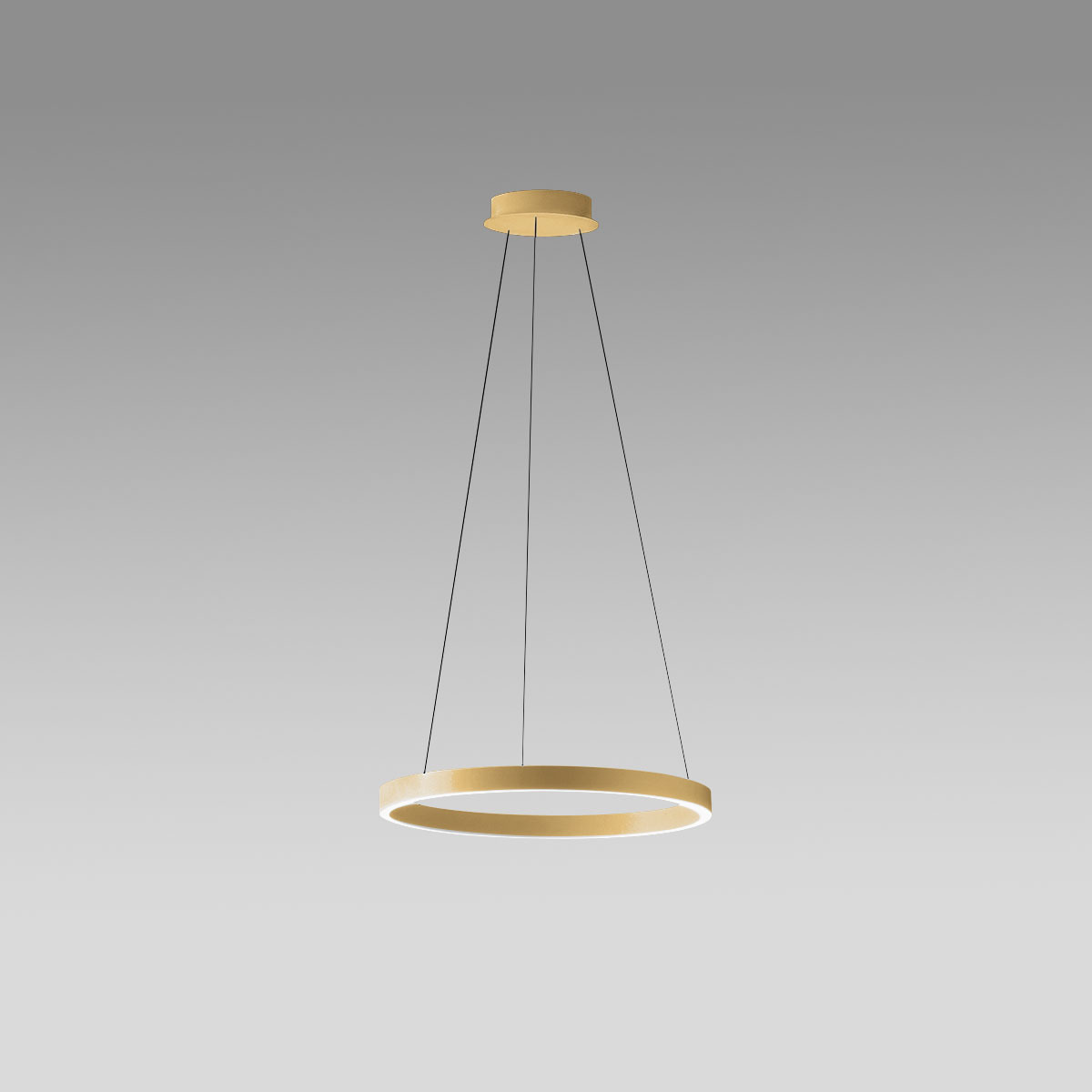 Suspension Chryseide base en aluminium avec diffuseur en silicone circulaire au design contemporain par Gea Luce