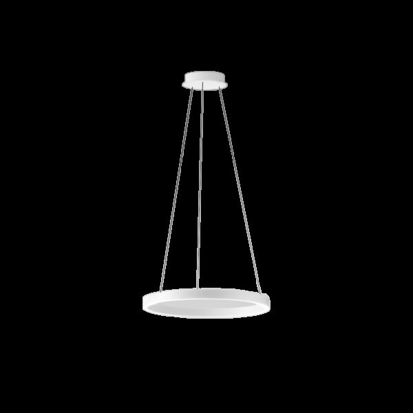 Suspension Chryseide base en aluminium avec diffuseur en silicone circulaire au design contemporain par Gea Luce