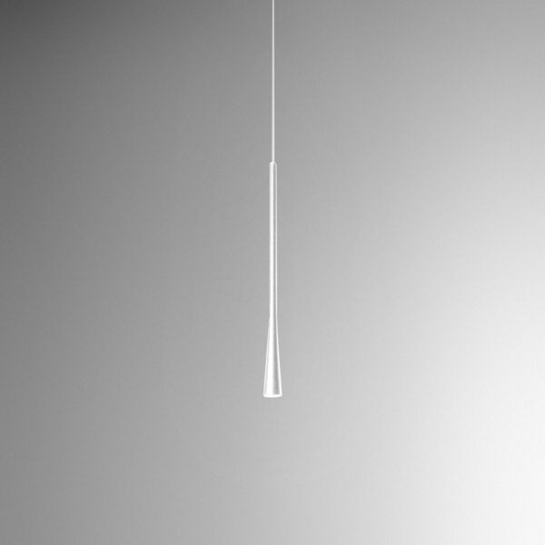 Suspension Dafne base simple en aluminium avec diffuseur en rosace au design contemporain par Gea Luce