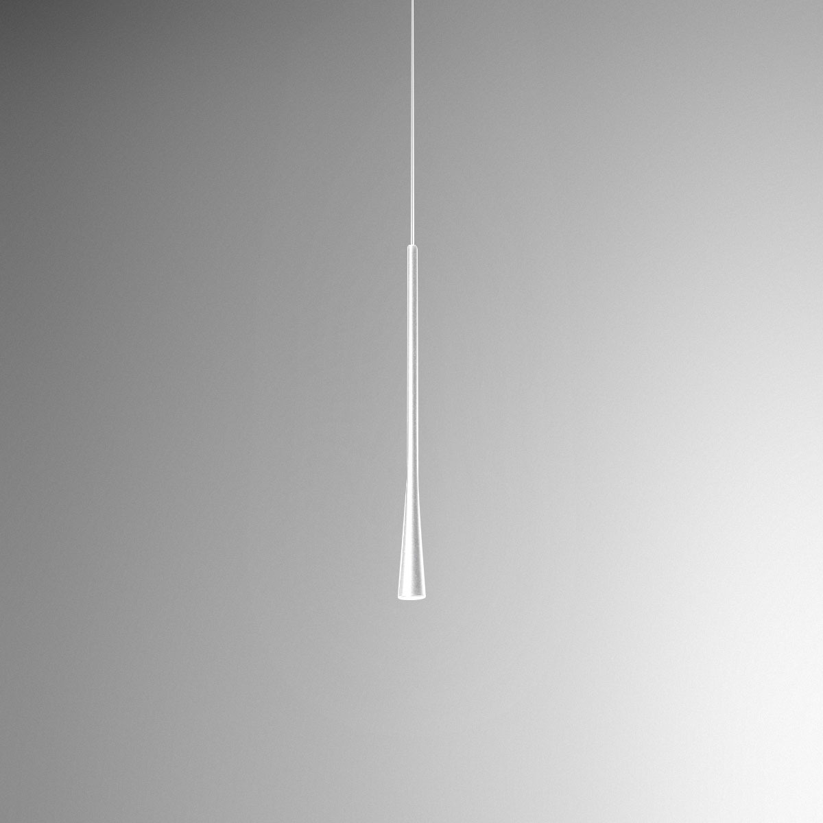 Suspension Dafne base simple en aluminium avec diffuseur en rosace au design contemporain par Gea Luce