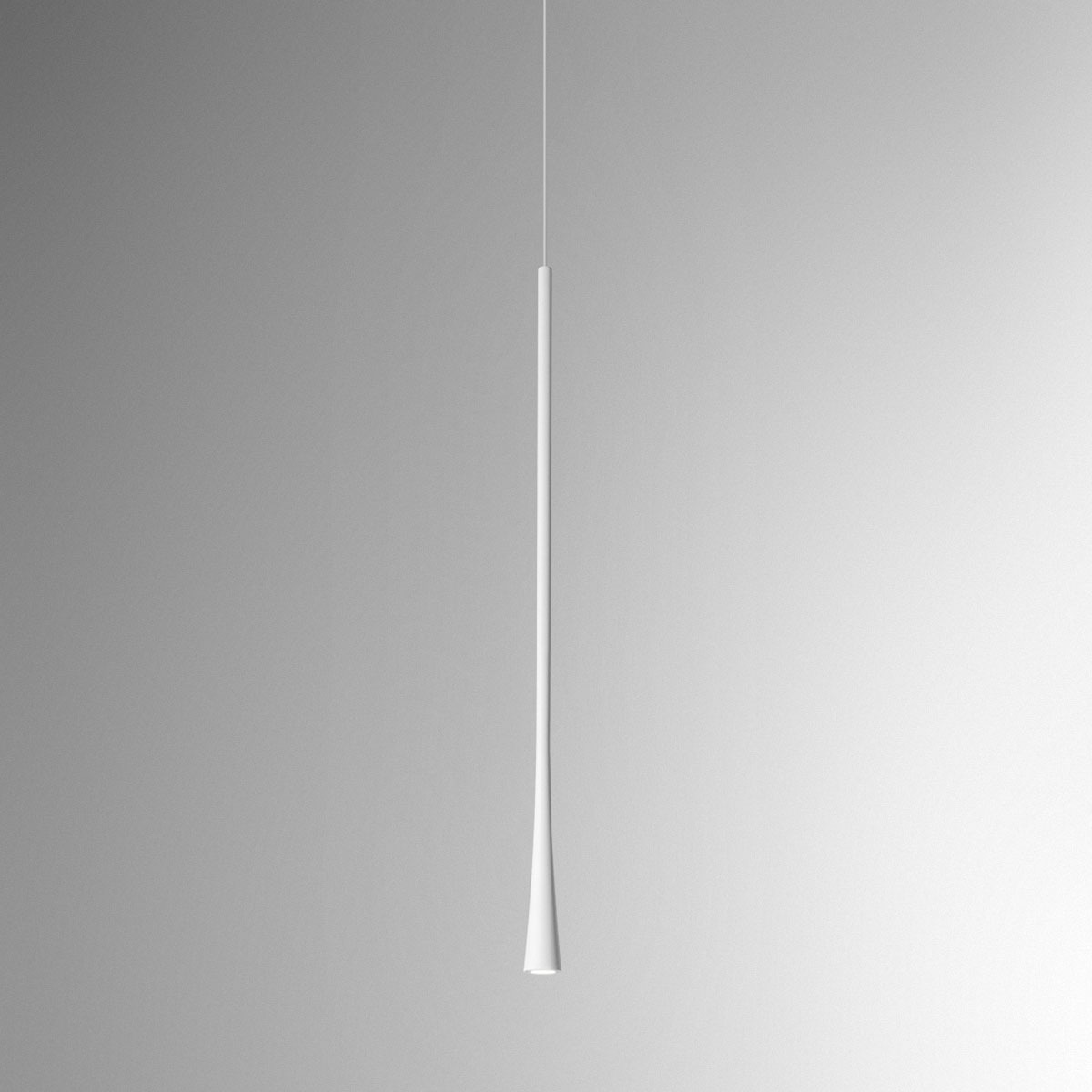 Suspension Dafne base simple en aluminium avec diffuseur en rosace au design contemporain par Gea Luce
