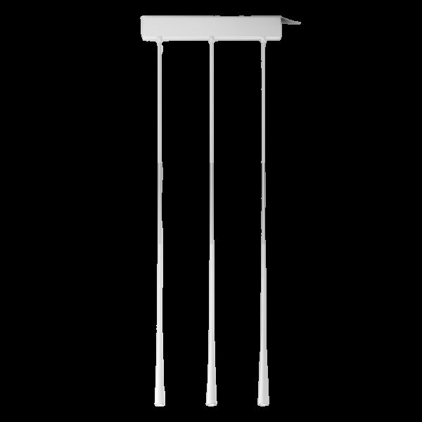 Suspension Dafne base en aluminium linéaire avec diffuseur en rosace au design contemporain par Gea Luce