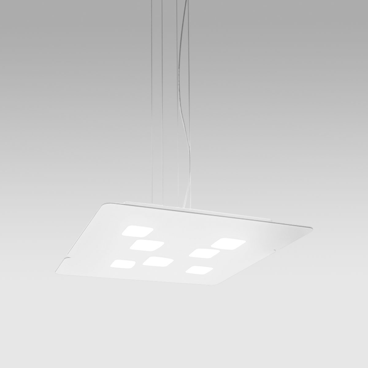 Suspension Giselle base en métal avec lumière à double émission au design contemporain par Gea Luce