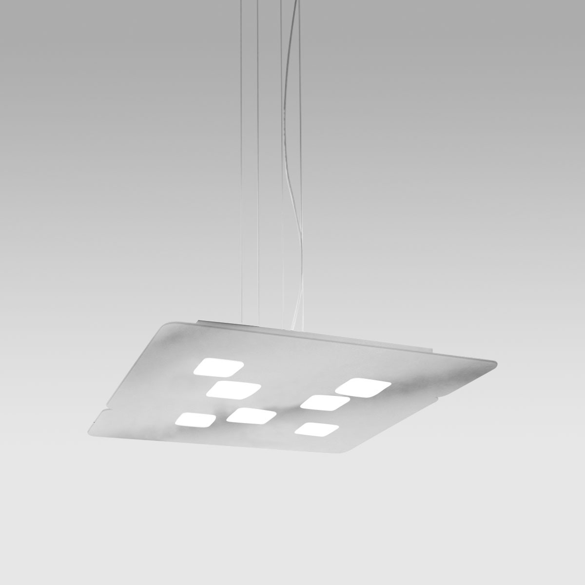 Suspension Giselle base en métal avec lumière à double émission au design contemporain par Gea Luce