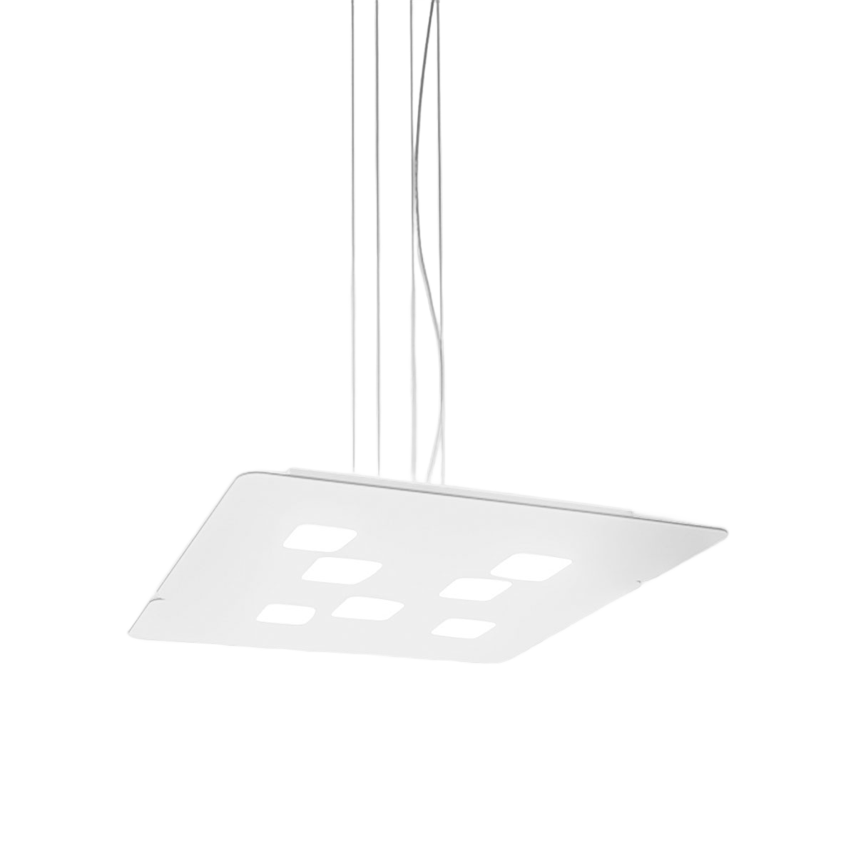 Suspension Gisele base en métal avec lumière à double émission au design contemporain par Gea Luce