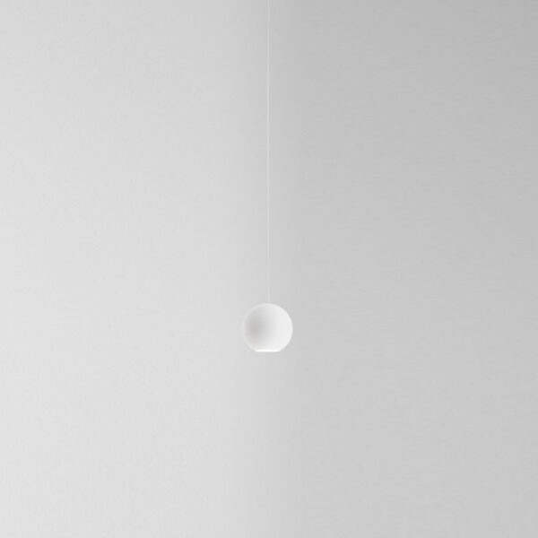 Suspension Guya base en aluminium avec diffuseur en rosace au design contemporain par Gea Luce