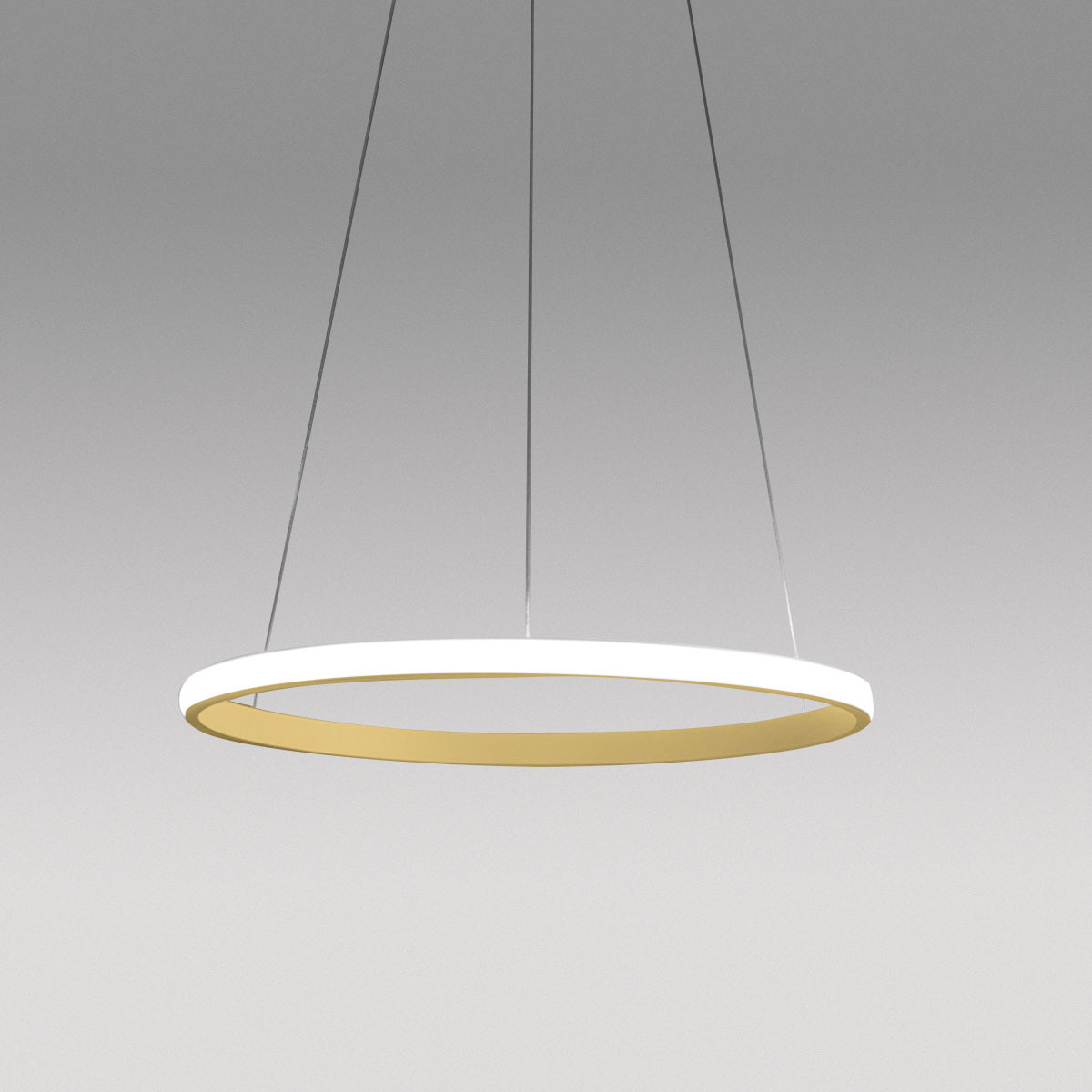 Suspension Iole base en aluminium avec diffuseur en silicone blanc opale au design contemporain par Gea Luce Suspension Iole base en aluminium avec diffuseur en silicone blanc opale au design contemporain par Gea Luce