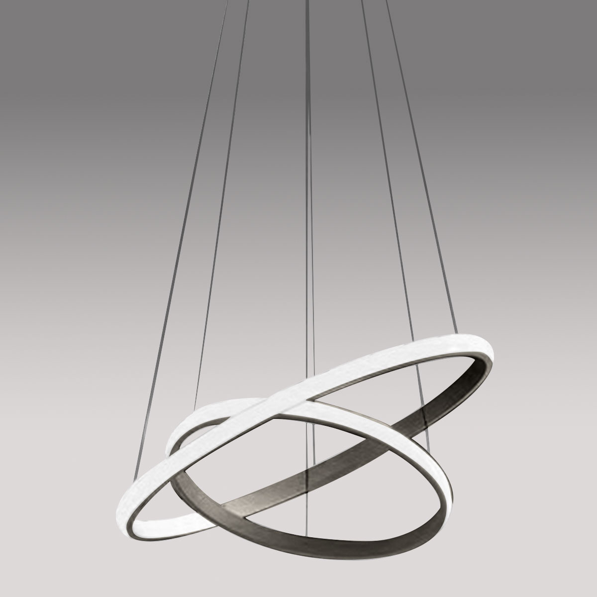 Suspension Iole base en aluminium avec diffuseur en silicone blanc opale au design contemporain par Gea Luce Suspension Iole base en aluminium avec diffuseur en silicone blanc opale au design contemporain par Gea Luce