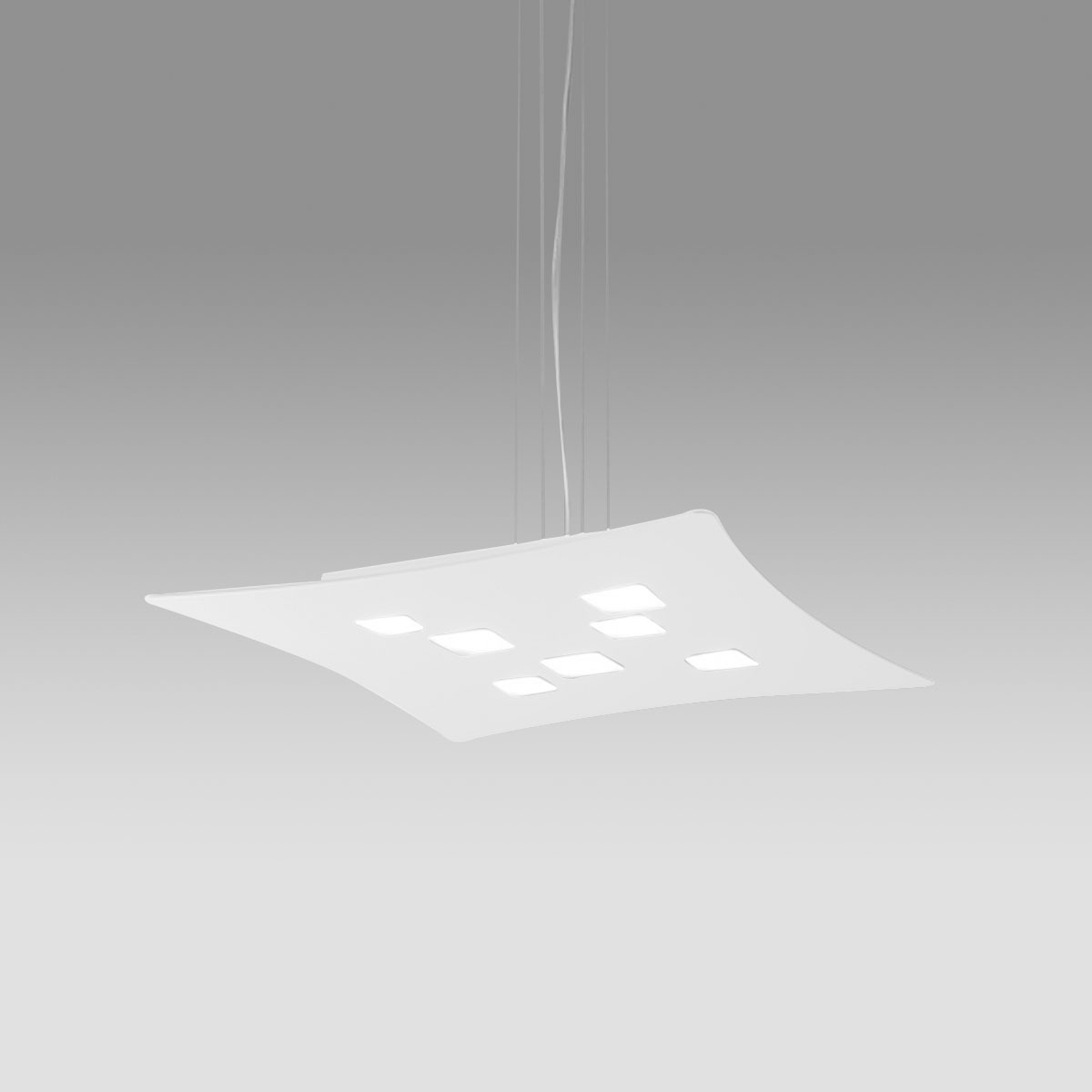 Suspension Isotta base en métal avec lumière à double émission au design contemporain par Gea Luce