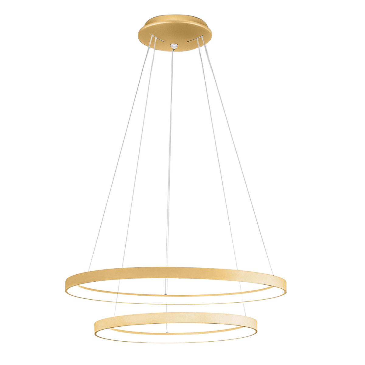 Suspension Krizia à double anneau avec base en aluminium et diffuseur en acrylique au design contemporain par Gea Luce Suspension Krizia à double anneau avec base en aluminium et diffuseur en acrylique au design contemporain par Gea Luce