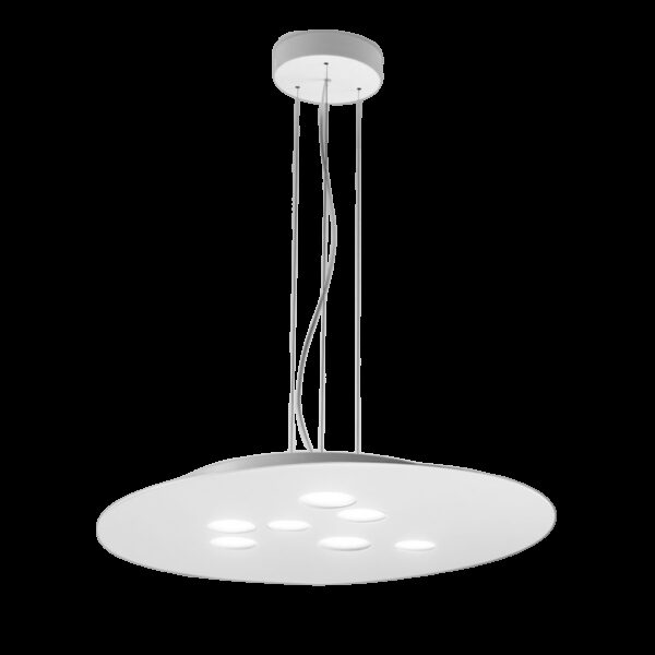 Suspension Luna base en métal avec lumière à double émission au design contemporain par Gea Luce