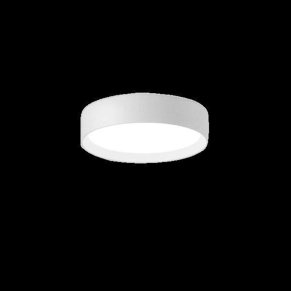 Plafonnier Ava en aluminium ronde avec diffuseur en méthacrylate au design contemporain par Gea Luce