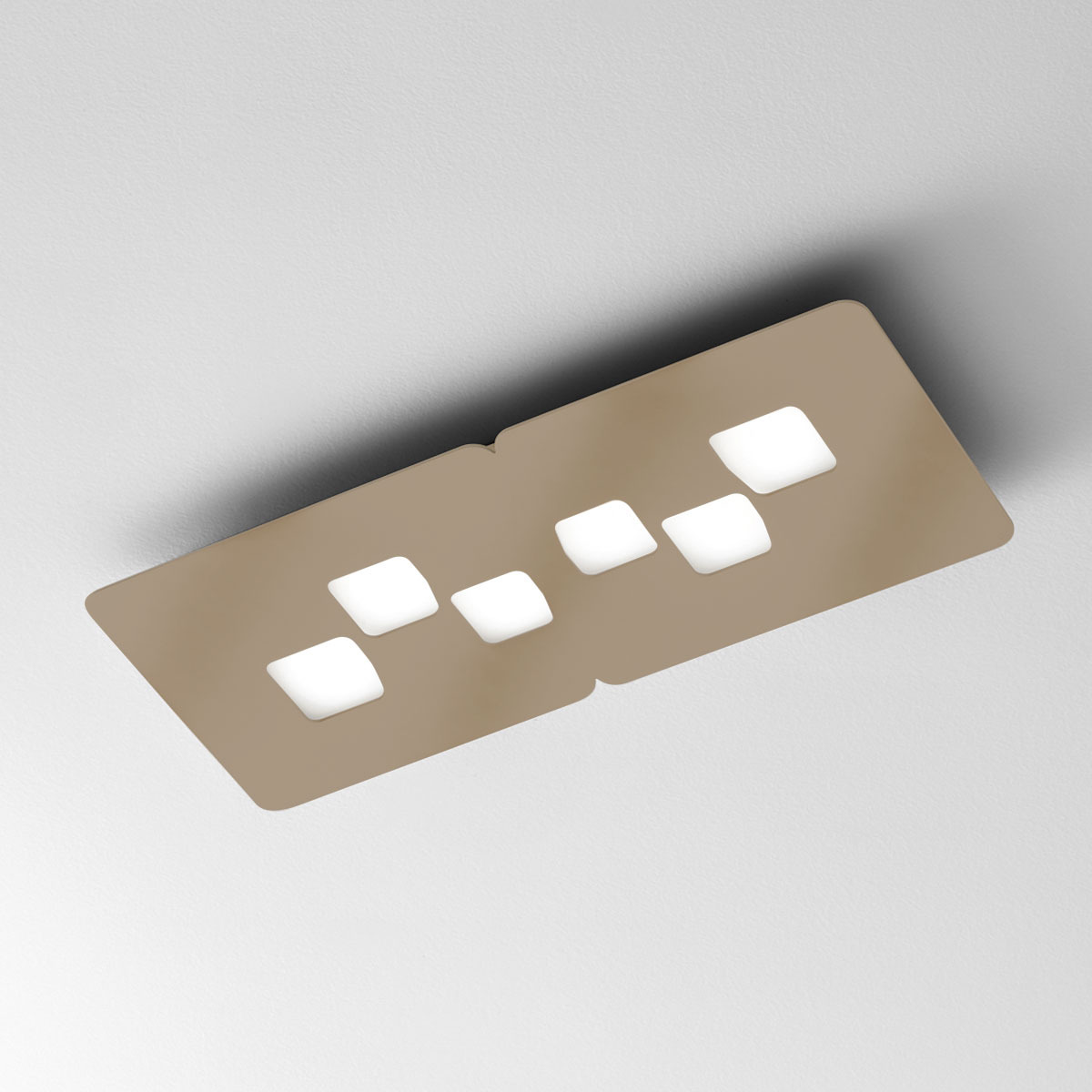 Plafonnier Bilbao en métal rectangle et diffuseur en méthacrylate au design contemporain par Gea Luce Plafonnier Bilbao en métal rectangle et diffuseur en méthacrylate au design contemporain par Gea Luce